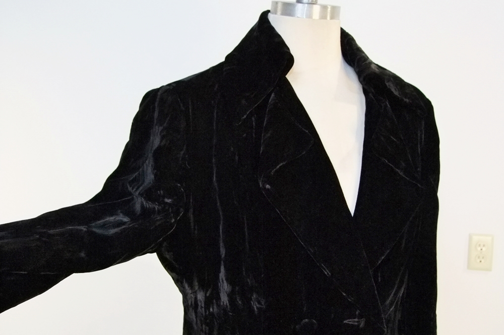 Black Velvet Doublebreasted Jacket And Pants