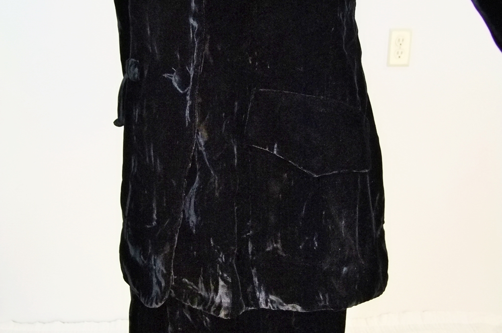 Black Velvet Doublebreasted Jacket And Pants