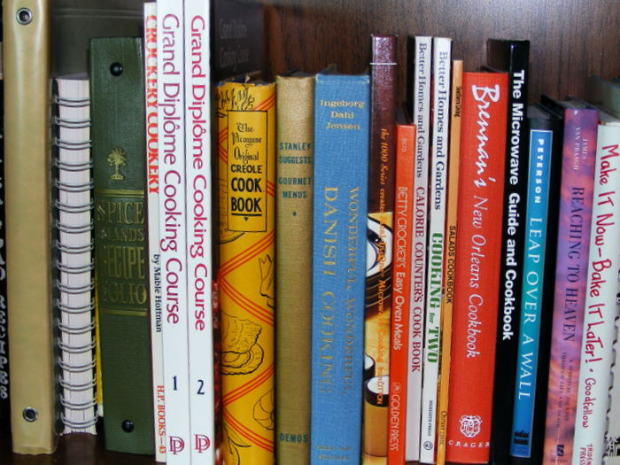 Shelf Lot of Vintage Cookbooks