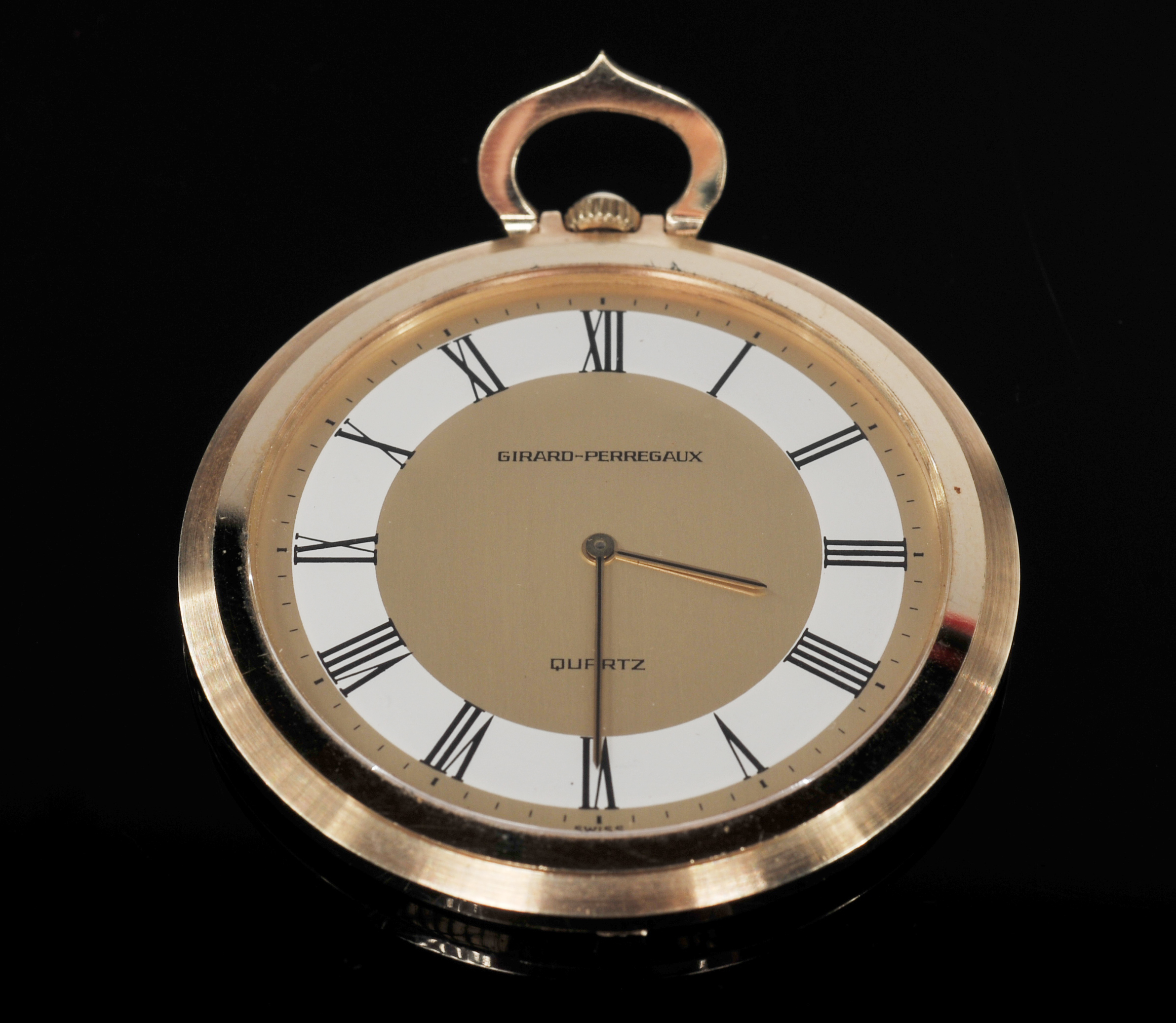 (18.8 dwt) 14 K Yellow Gold Girard Perregaux Quartz Watch Pendant