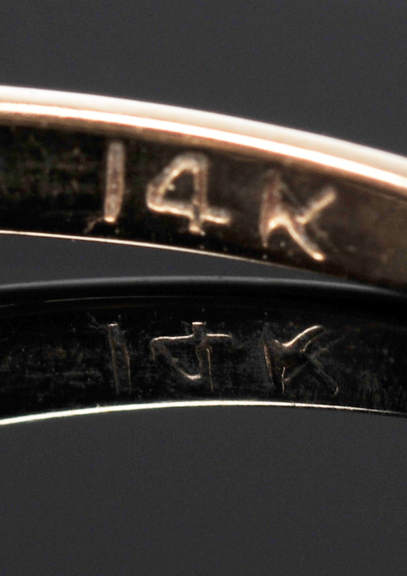 14 K two Tone Gold And Diamond Ring