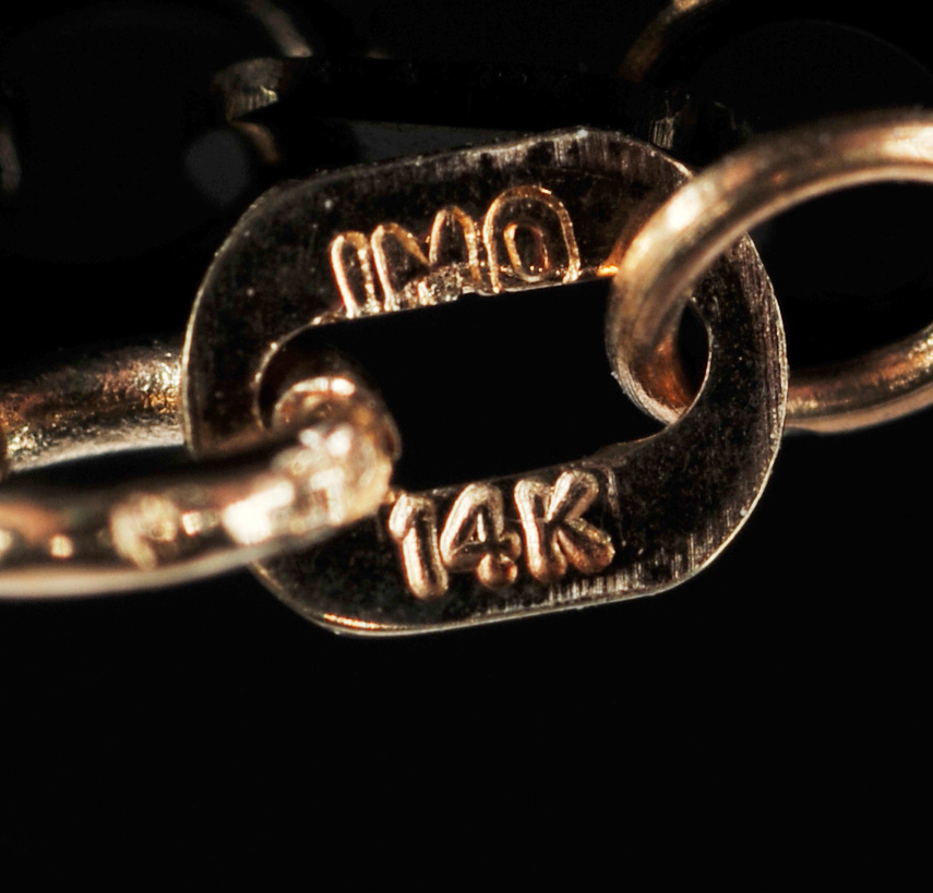 Lady's 14 K Two Tone Gold And Diamond 16" Necklace