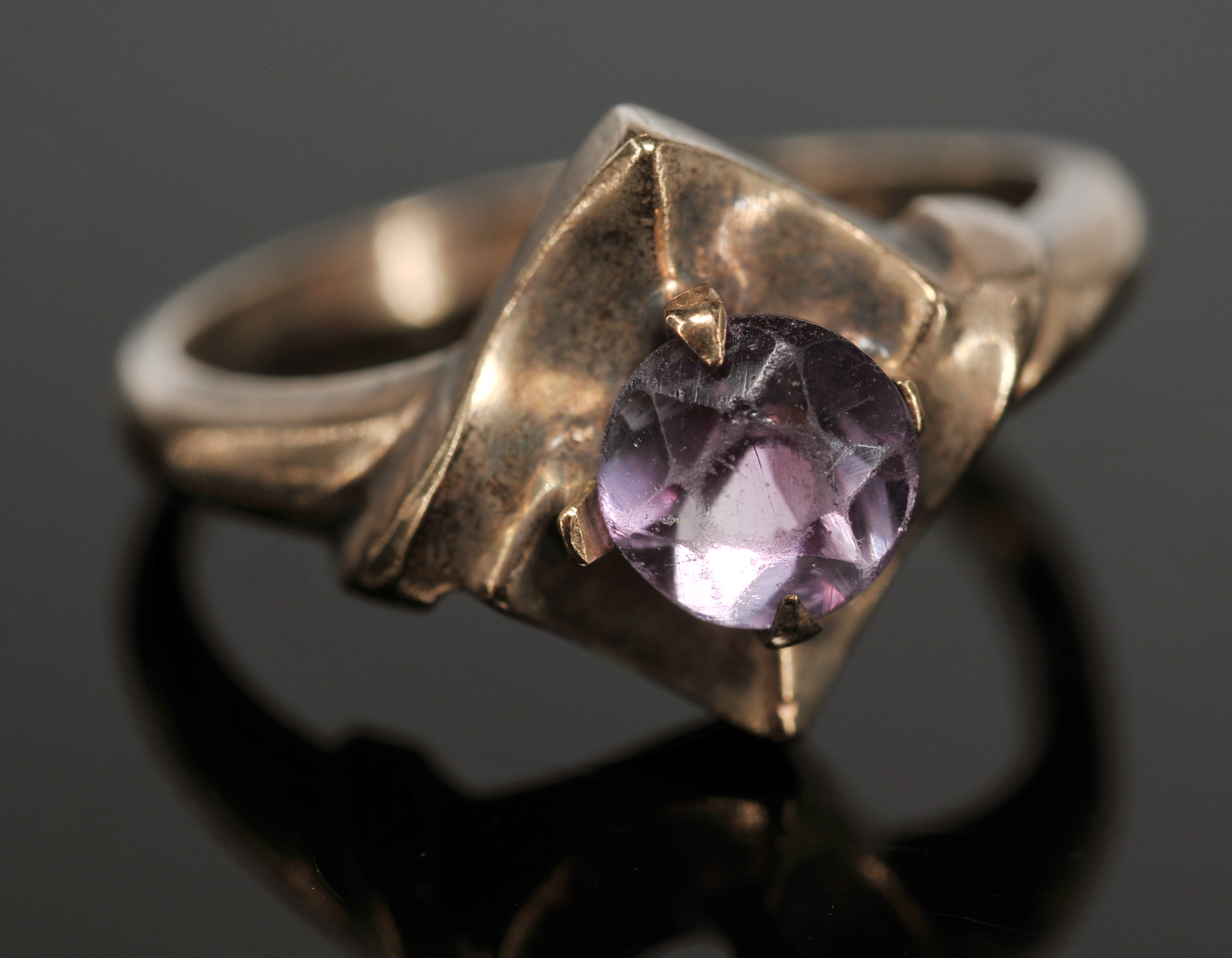 Two 10 & 14 K Yellow Gold Lady's Rings