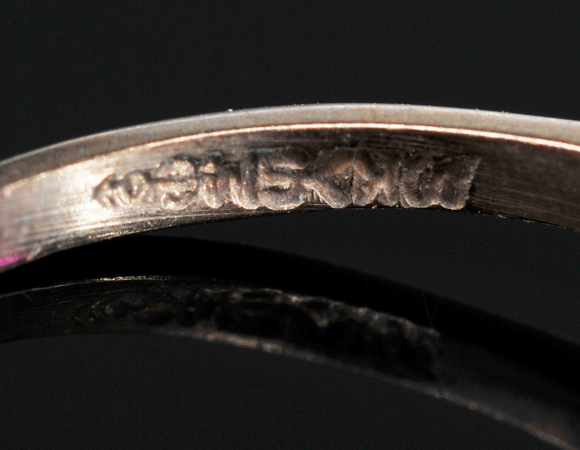 Lady's Unique Vintage 10 K Yellow Gold Ring With Synthetic Ruby Red Stone