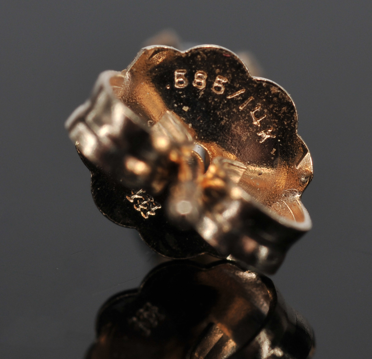 Two pair of Lady's 14 K Yellow Gold Peridot And Blue Topaz Post Earrings 