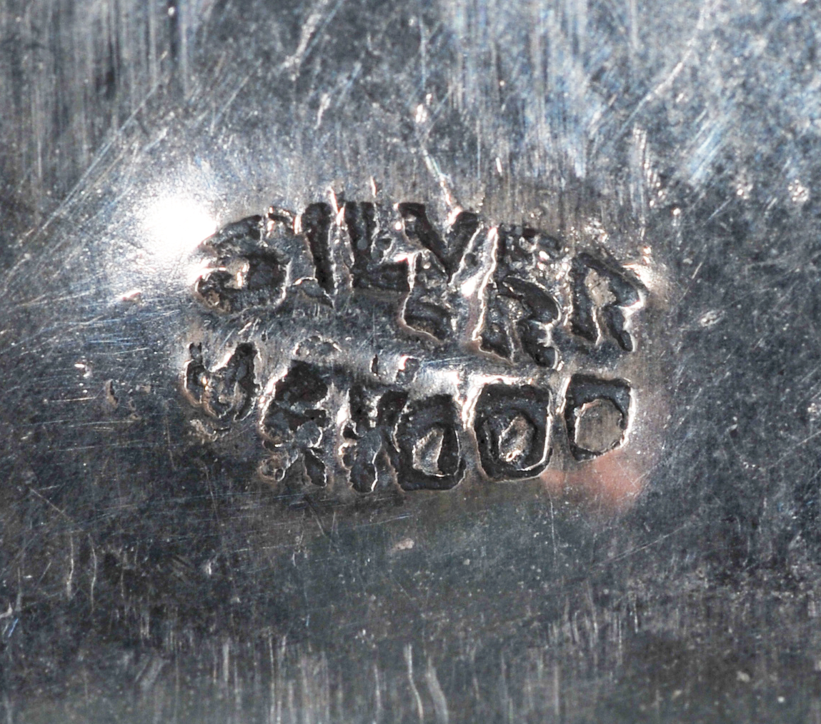 Vintage Mexican silver and black onyx bracelet 