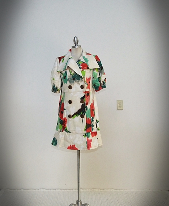  Nanette Lapore Abstract Red Poppy Jacket