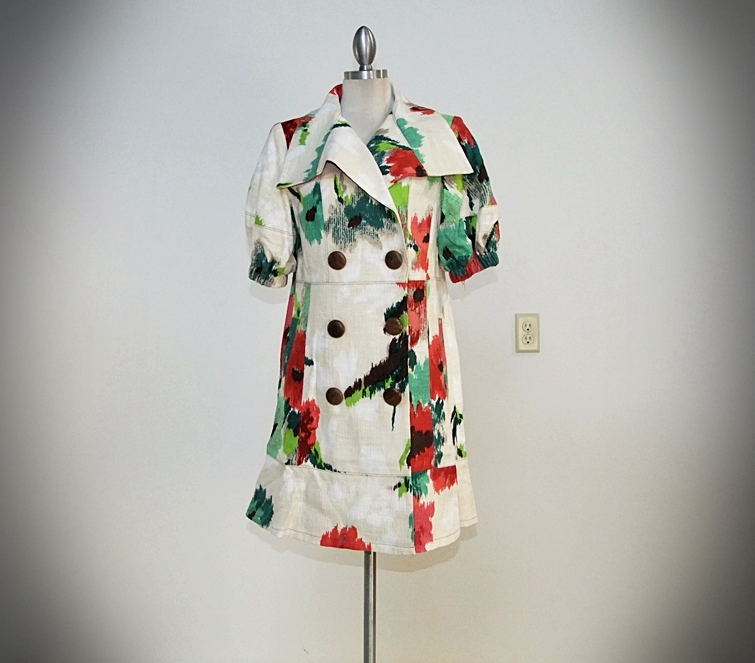  Nanette Lapore Abstract Red Poppy Jacket