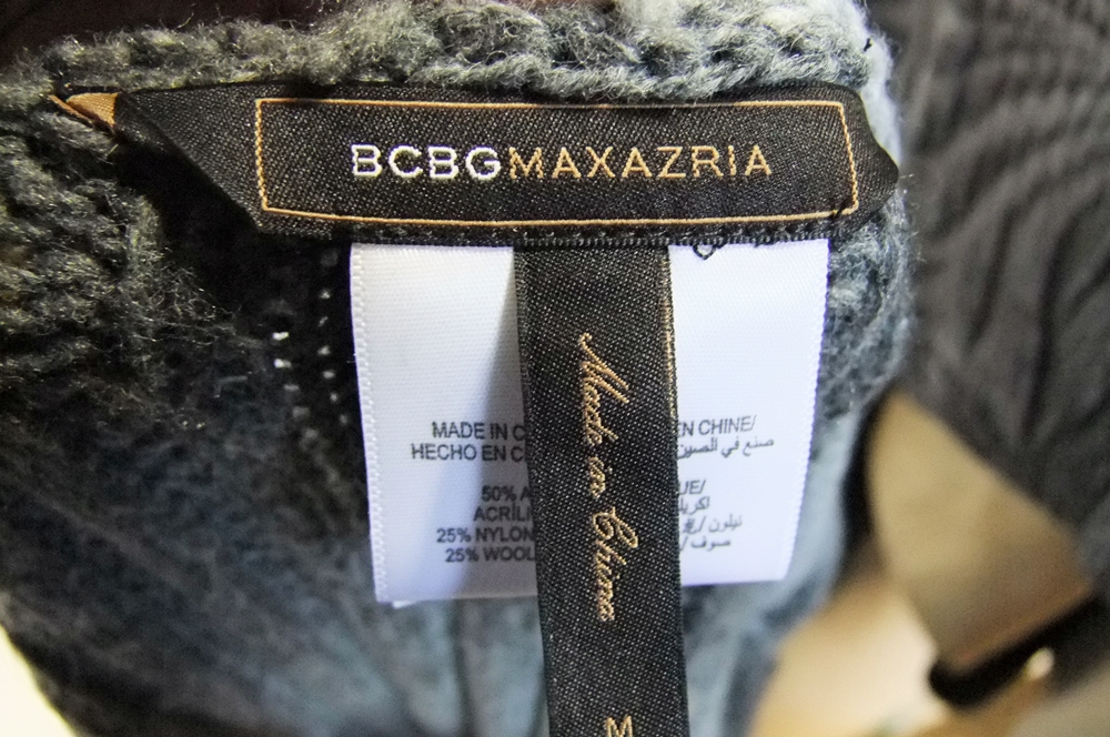  BCBG Maxazria Charcoal Knit Sweater