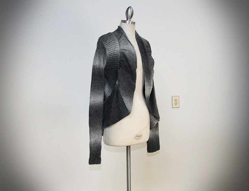  BCBG Maxazria Charcoal Knit Sweater