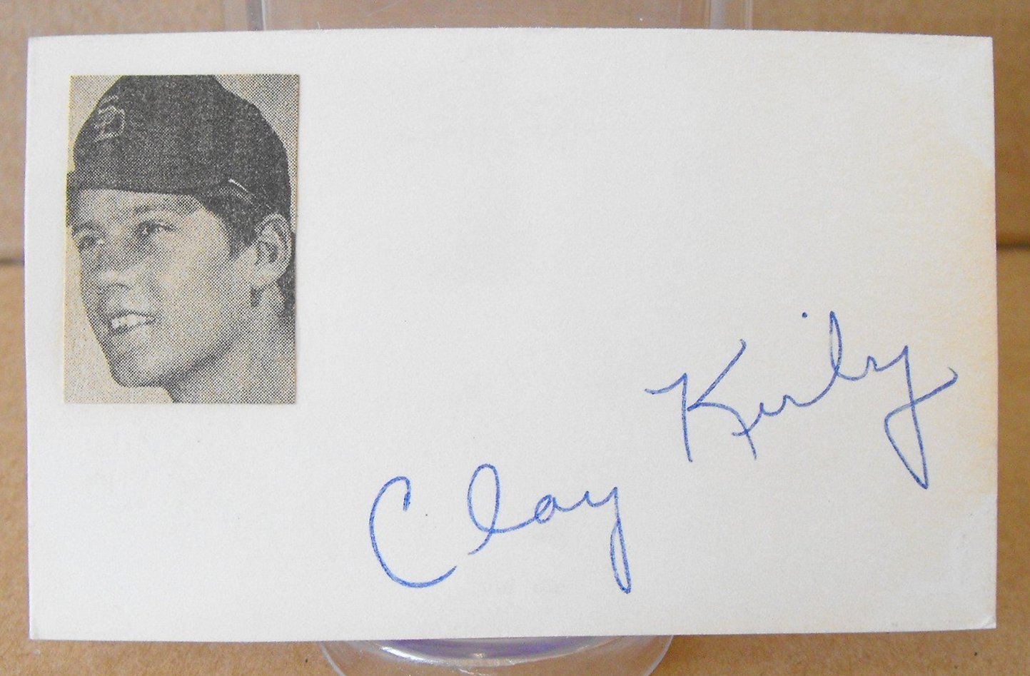 VERY RARE Clay Kirby Cincinnati Reds Pitcher/Deceased Autograph Cut Signature