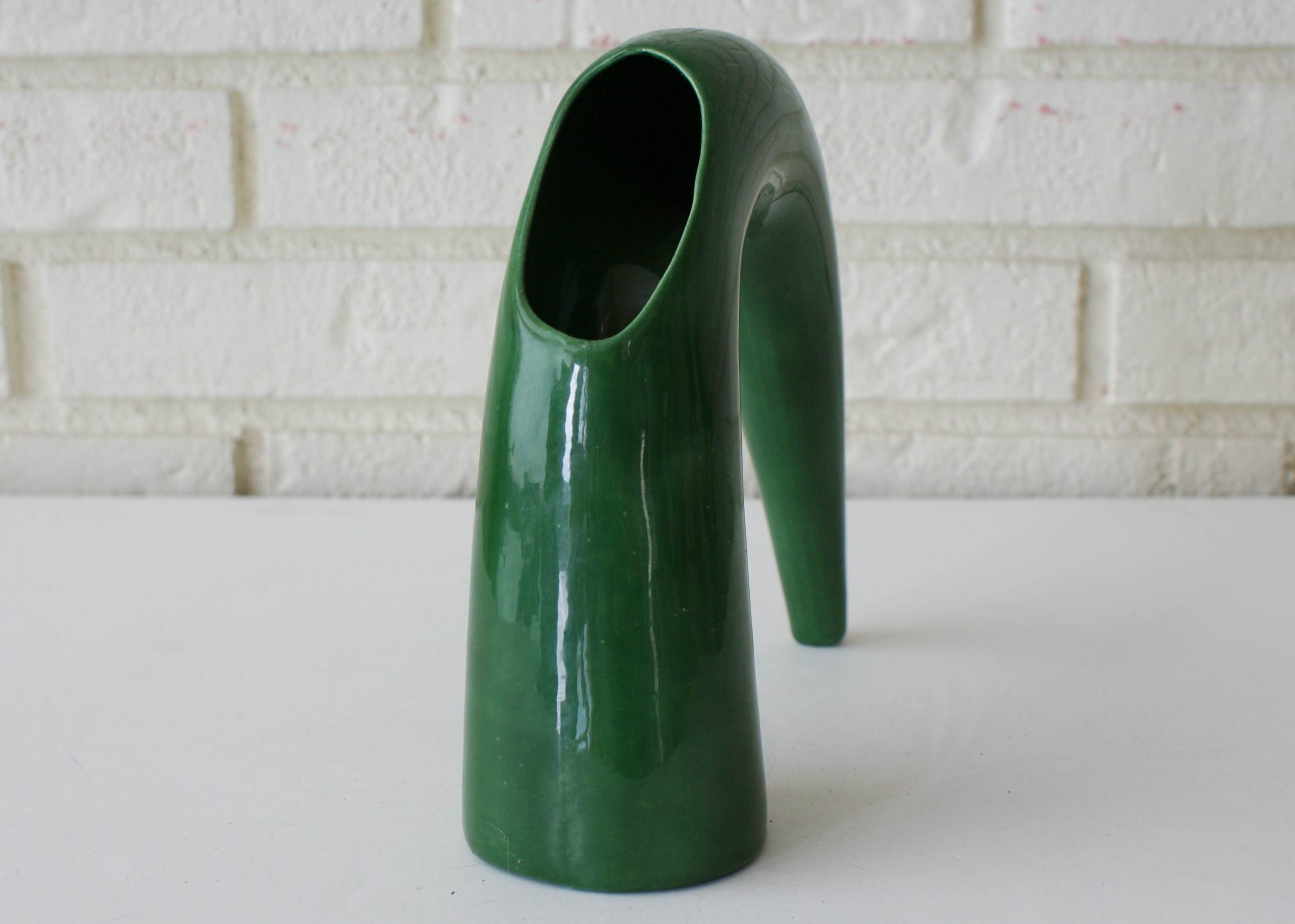 Green Mid Century Pottery Vase