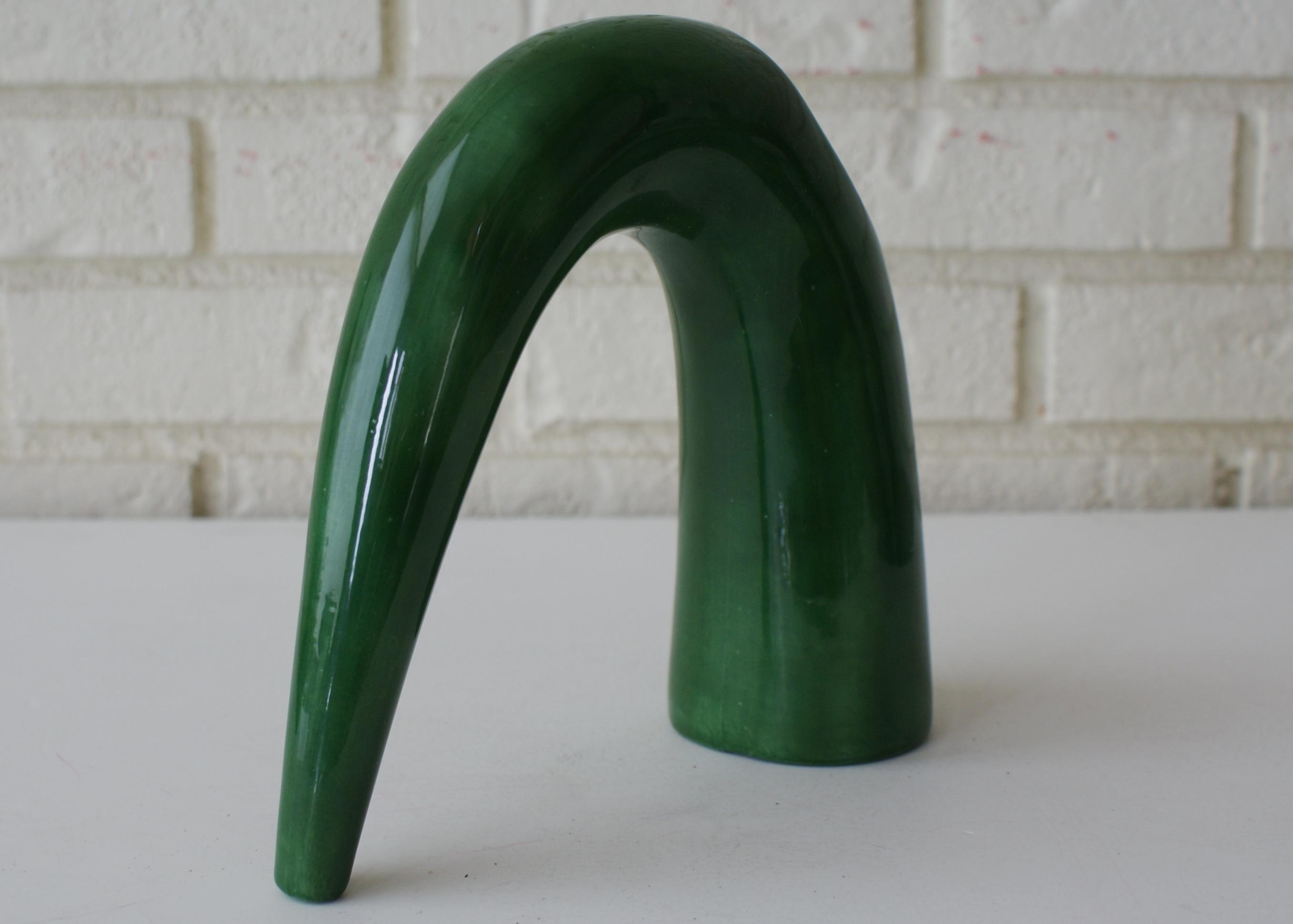 Green Mid Century Pottery Vase