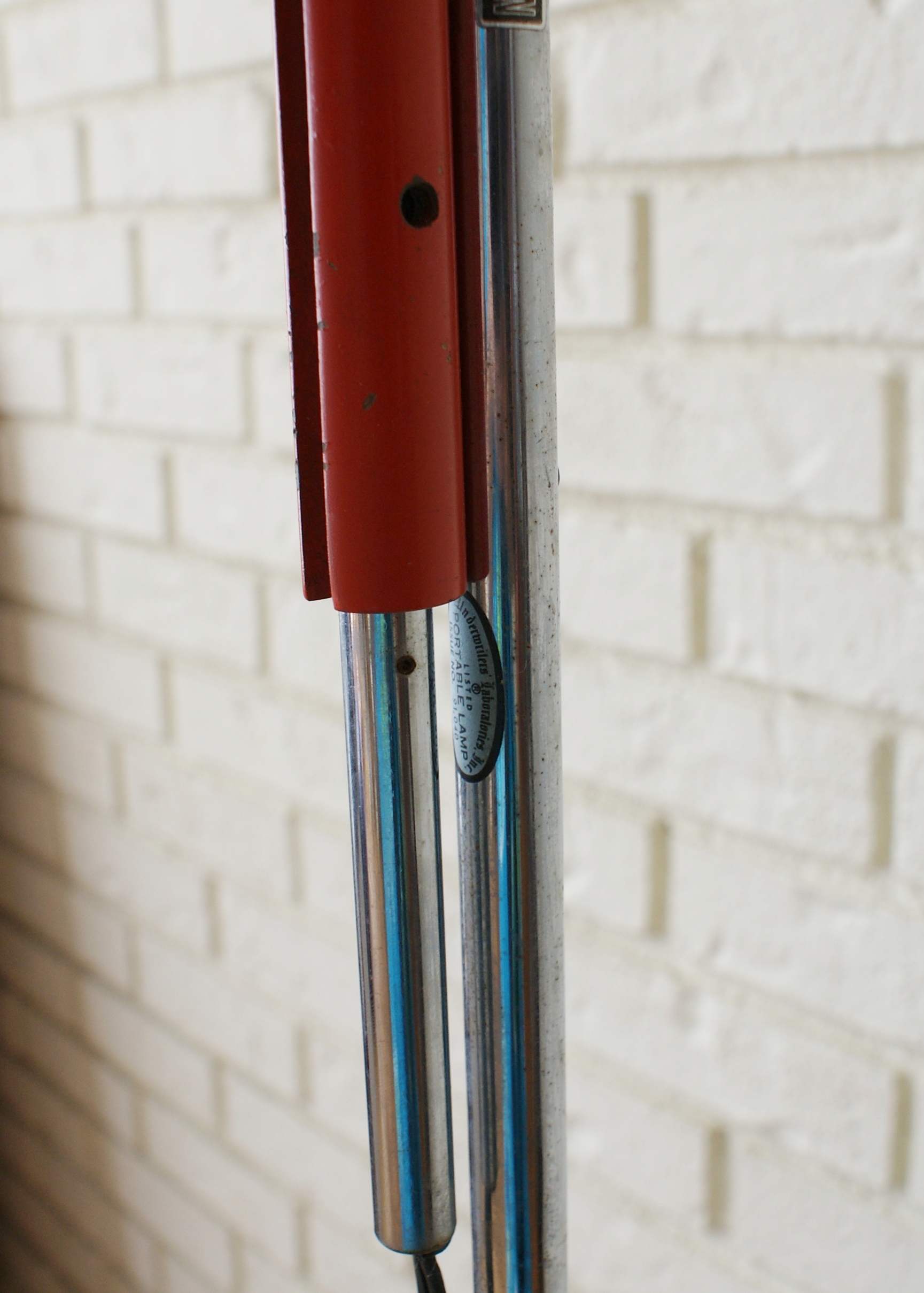 Robert Sonneman "Orbiter" Orange Mid Century Modern Floor Lamp