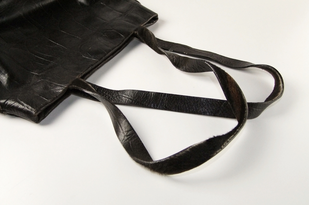  Falore Le Borse Genuine Leather And Fur Hide Handbag 