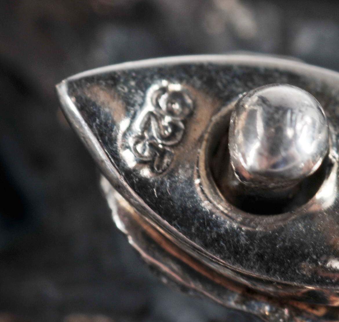 Sterling Pendant With Unmarked Silver Necklace