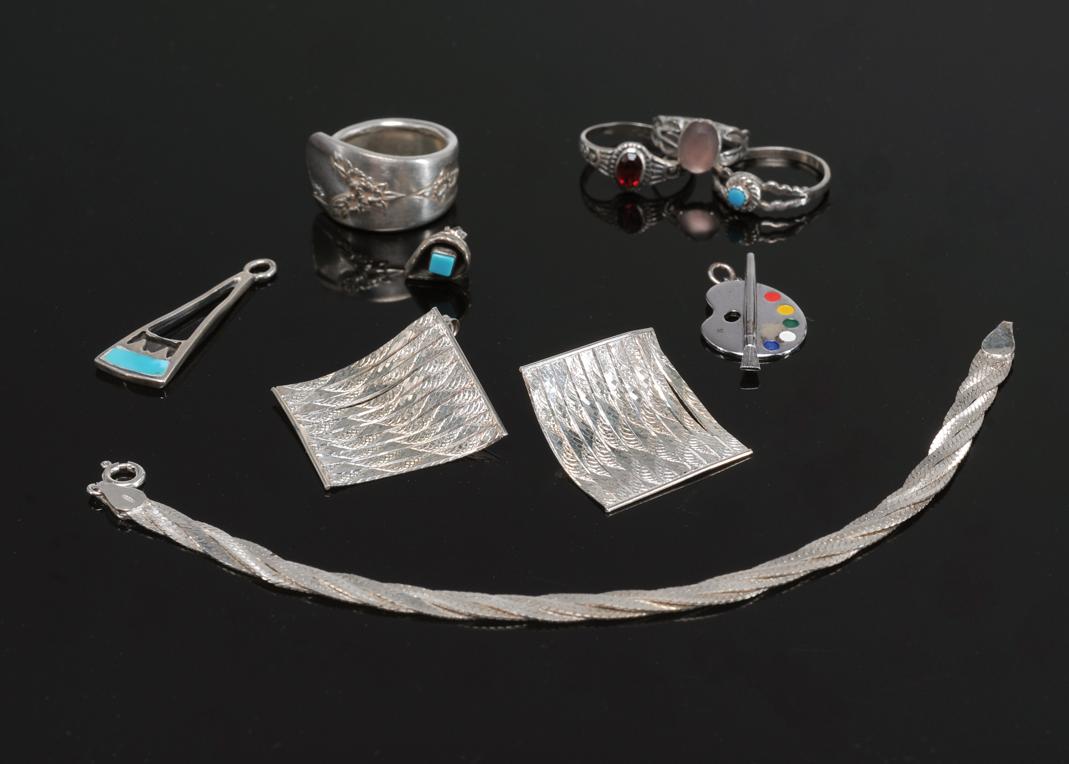 Collection Of Sterling Silver Jewelry 