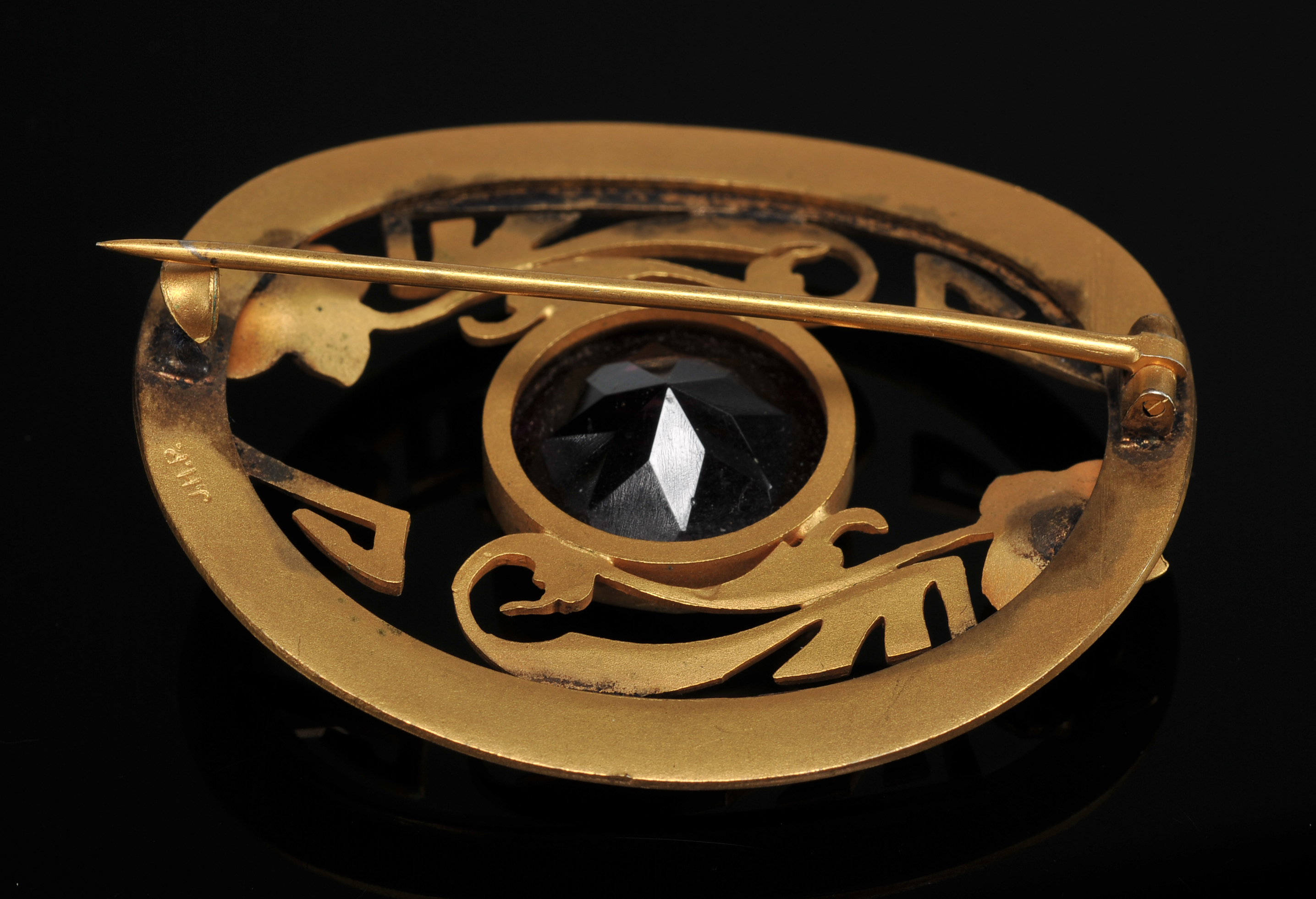 Art Nouveau Openwork Floral Brooch