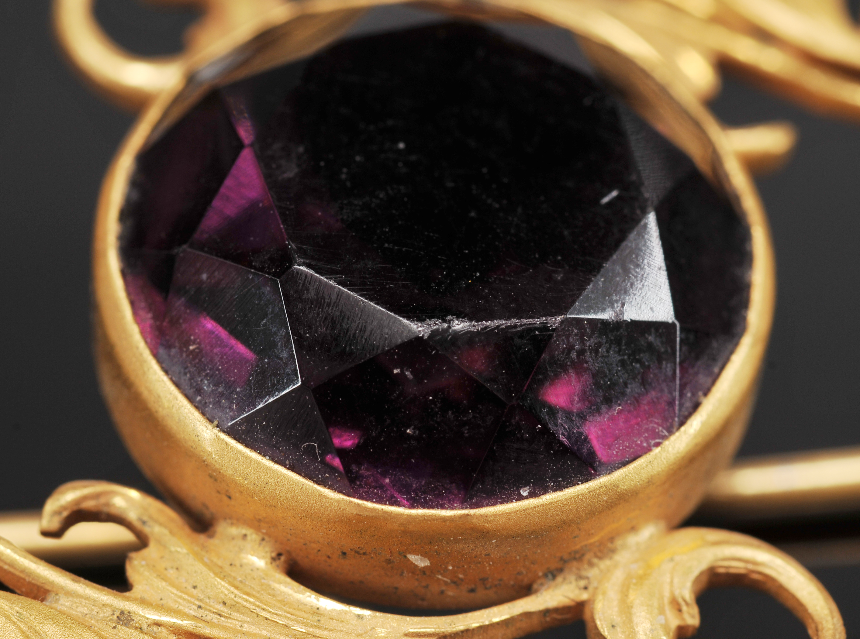 Art Nouveau Openwork Floral Brooch