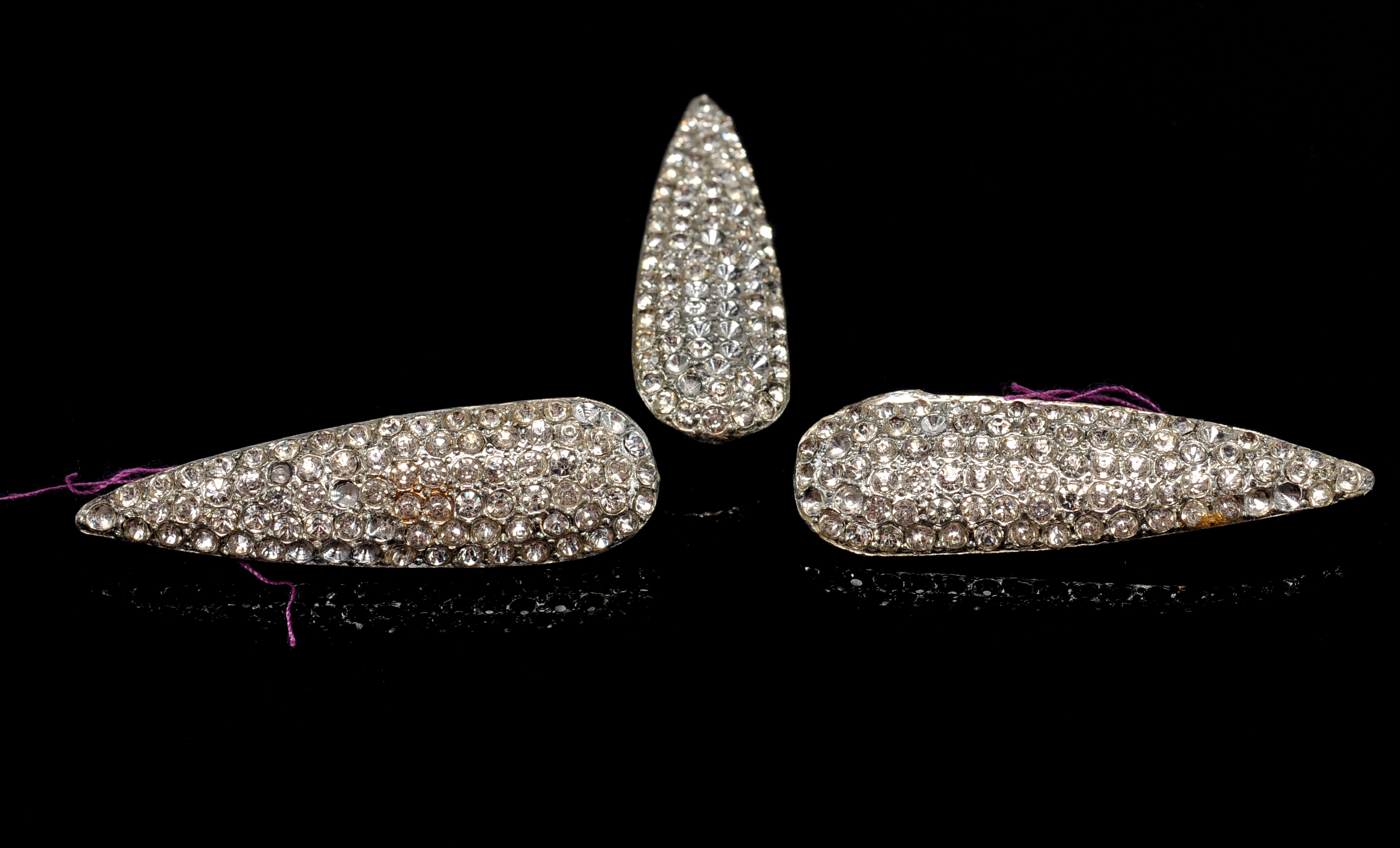 (20) Vintage Rhinetone Brooches And Dress Clips