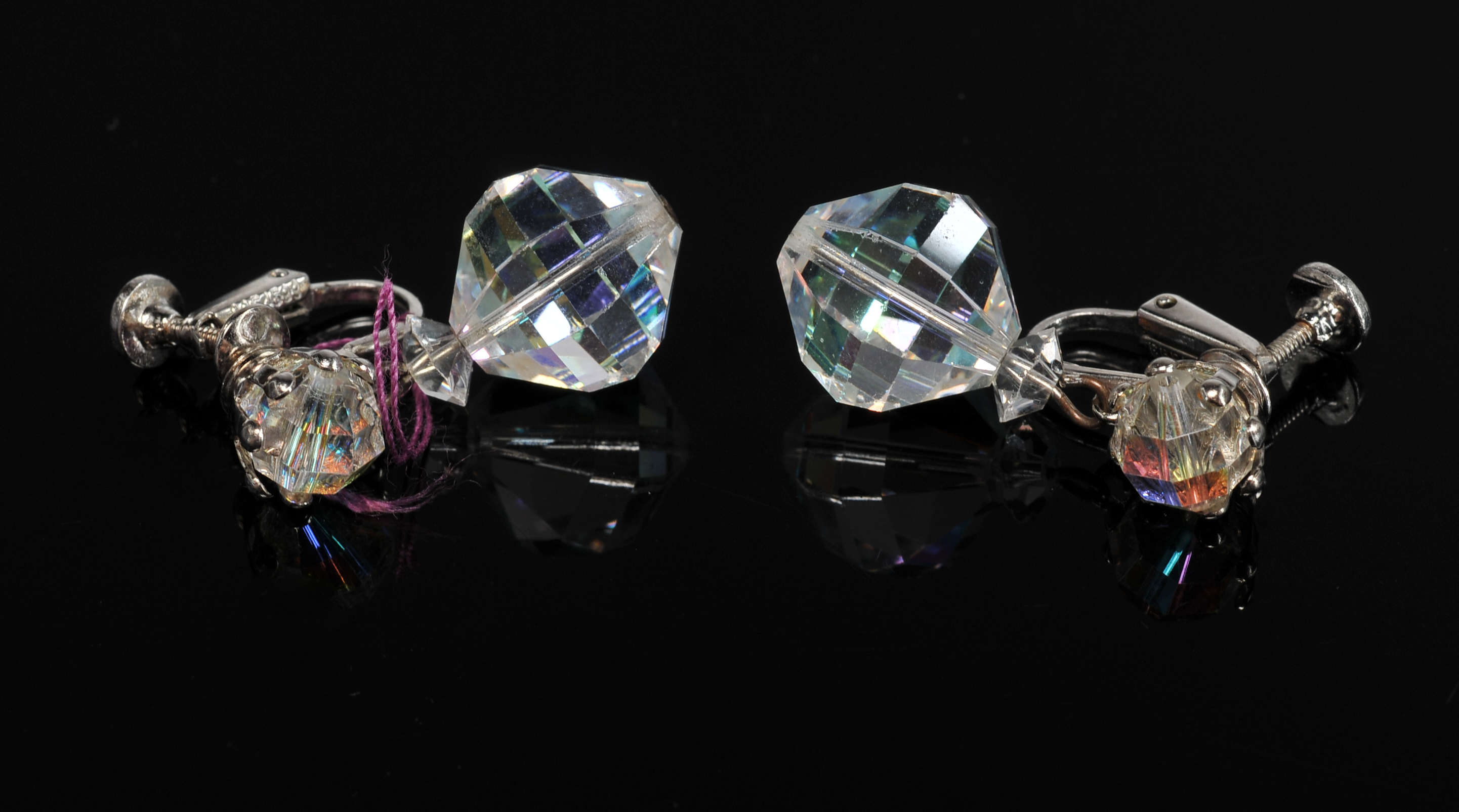  Signed Florenza Brooch And Blue Rhinestone Jewelry