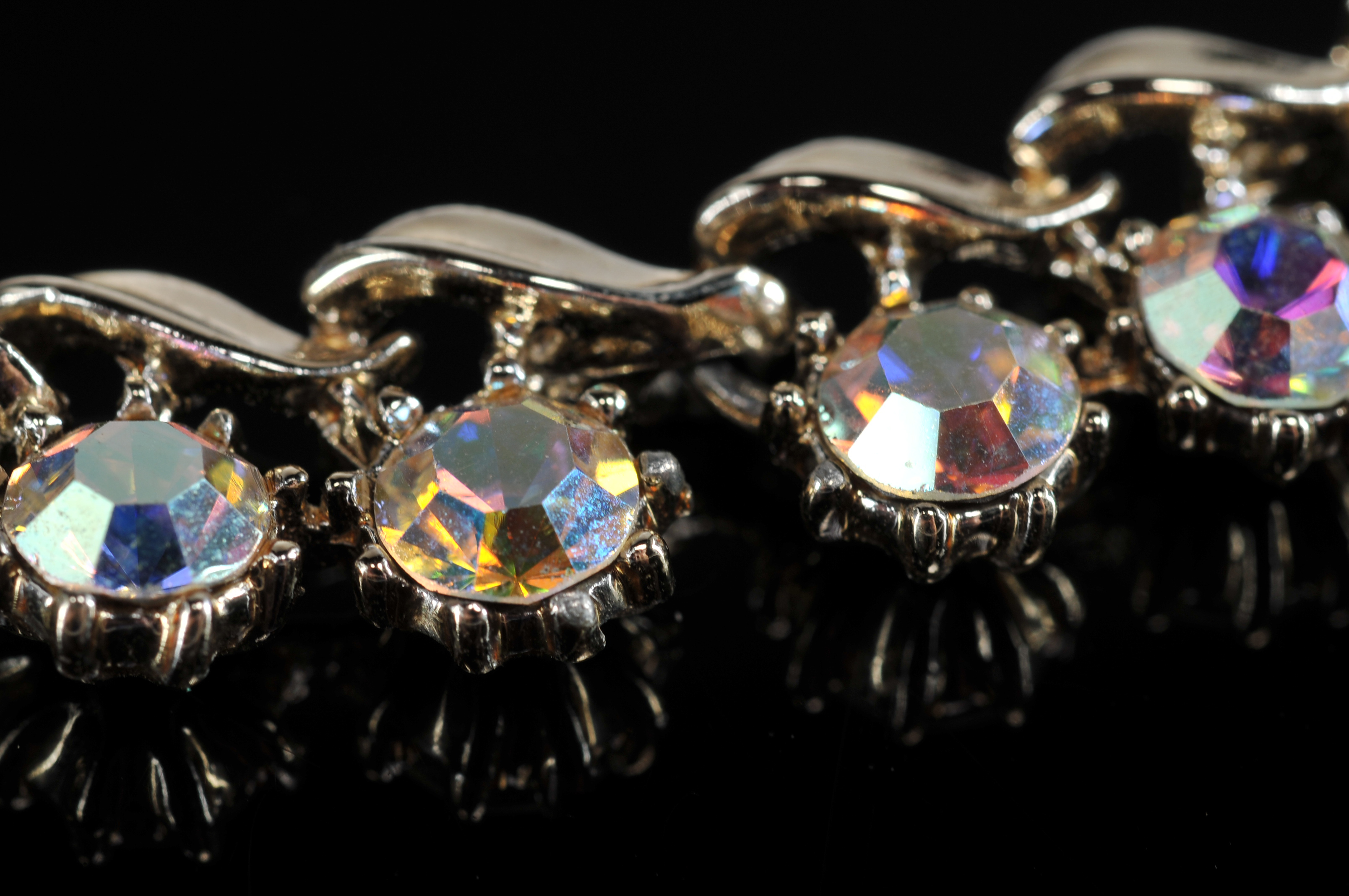  Signed Florenza Brooch And Blue Rhinestone Jewelry