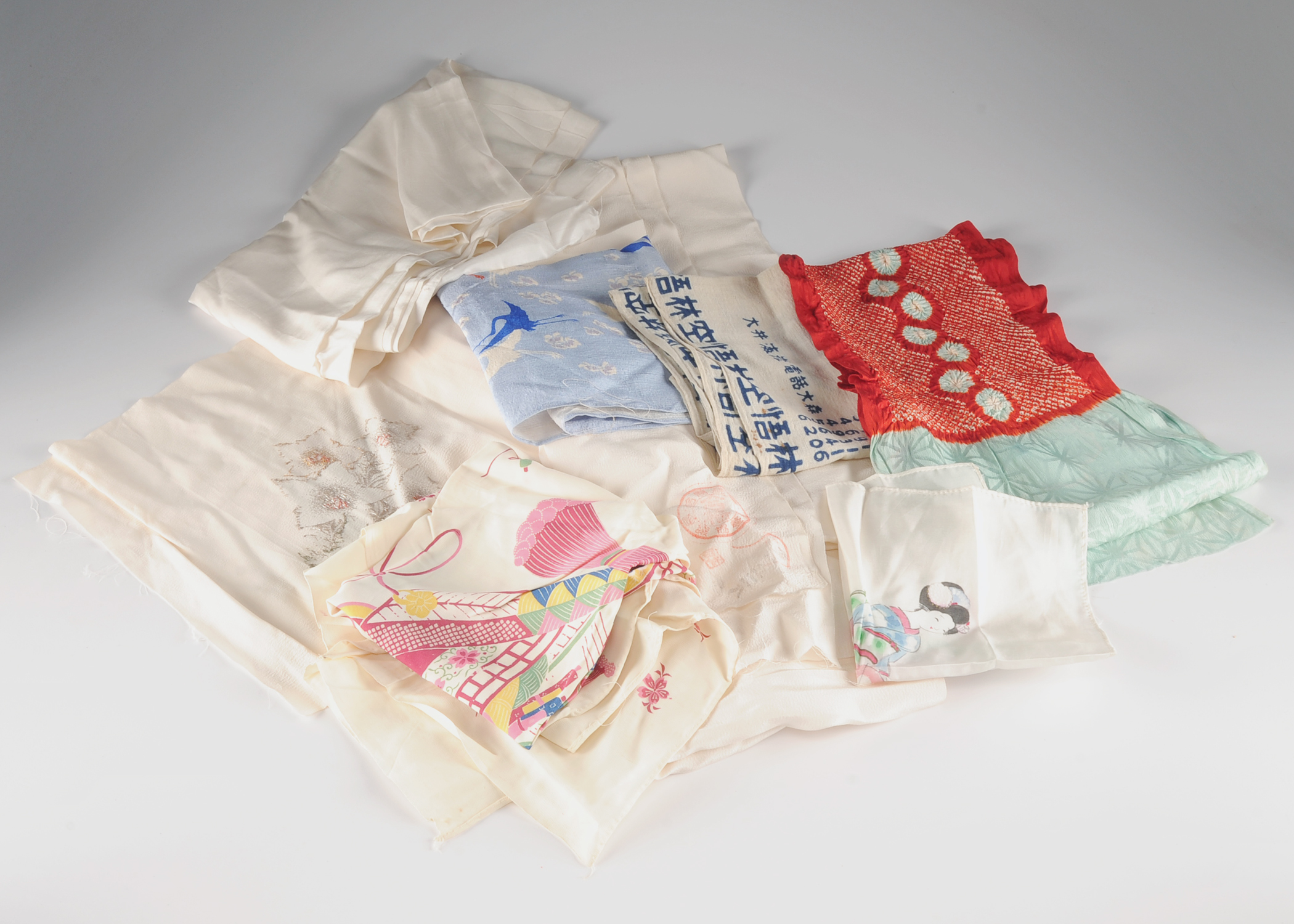 Collection Of (8) Vintage Japanese Textiles 