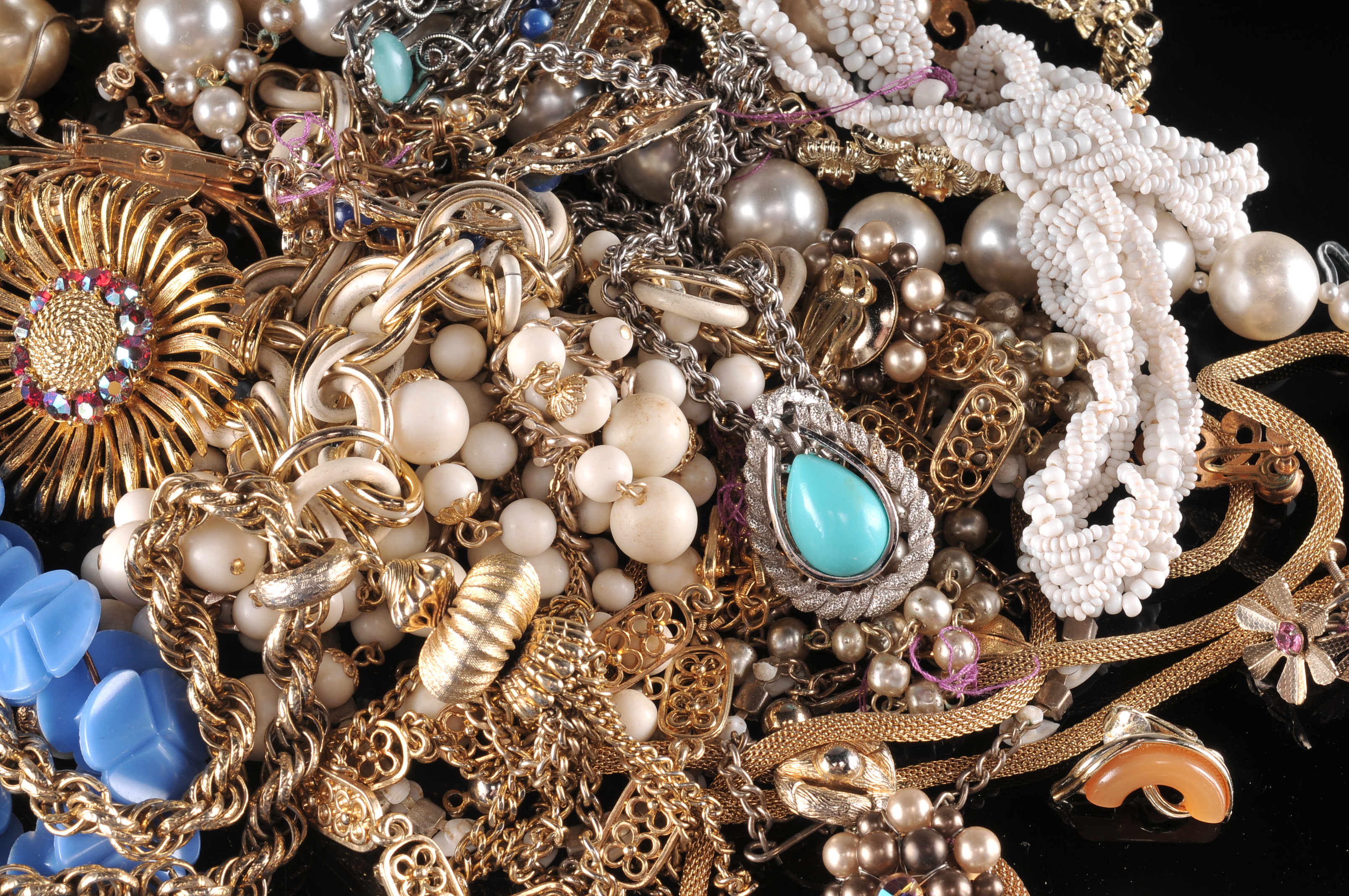 (30) Piece Collection Of Vintage Costume Jewelry 