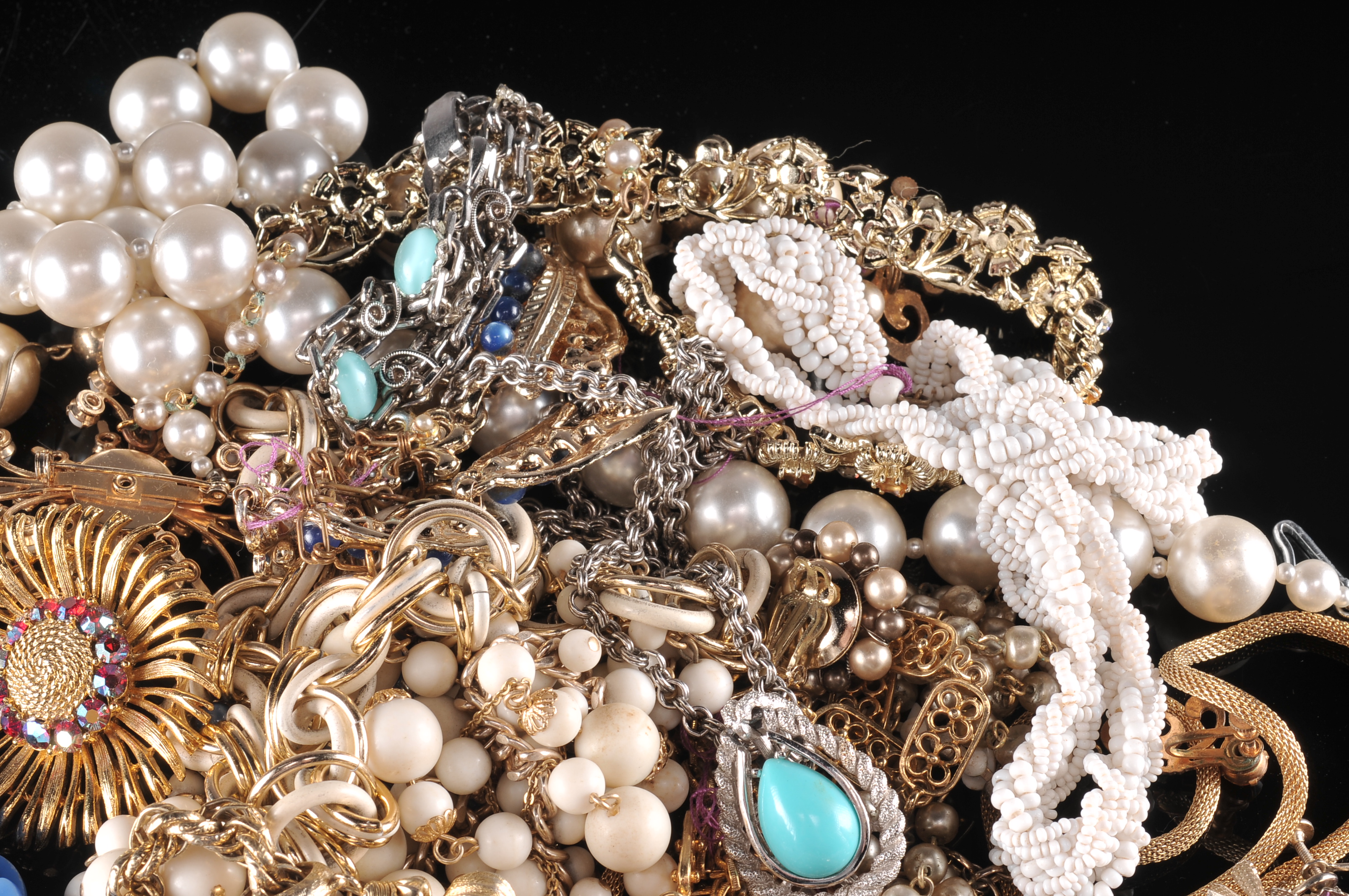 (30) Piece Collection Of Vintage Costume Jewelry 