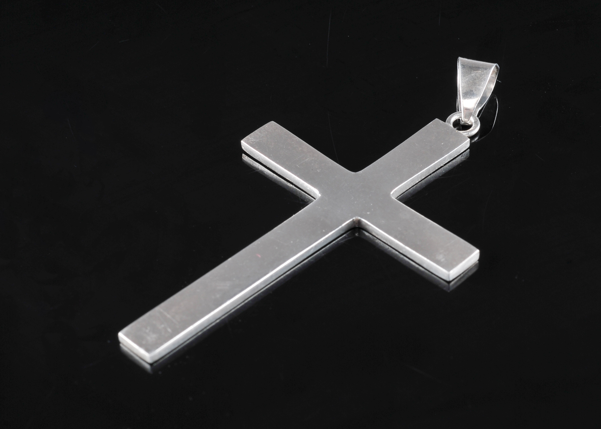 Taxco Mexican Sterling Silver Cross Pendant