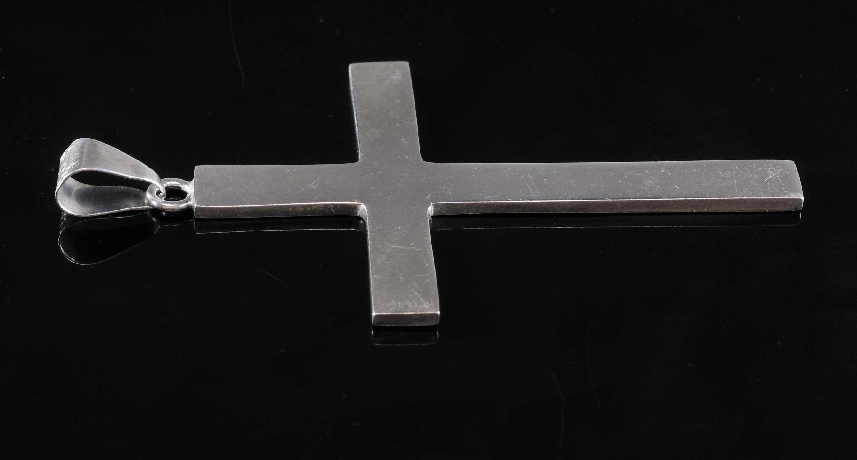Taxco Mexican Sterling Silver Cross Pendant
