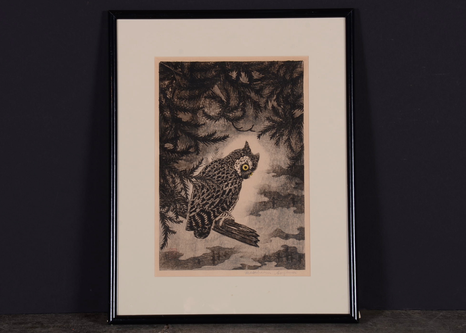 Original Masaharu Aoyama Woodcut 