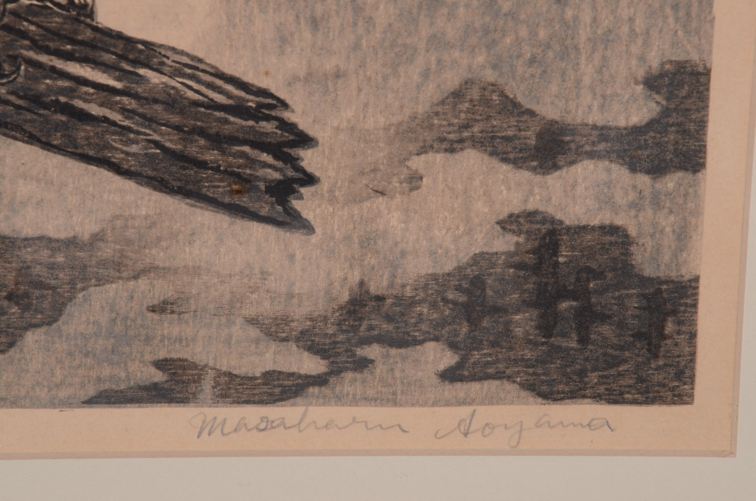 Original Masaharu Aoyama Woodcut 