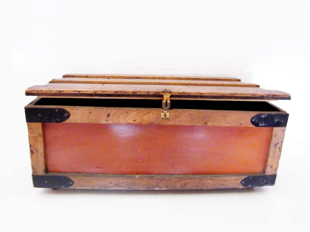 Wooden Trunk with Toys