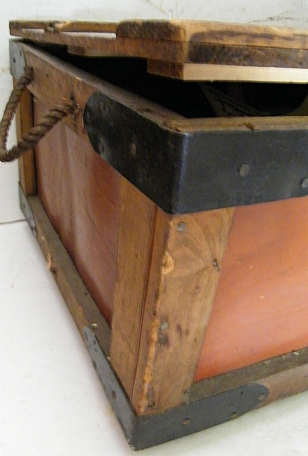 Wooden Trunk with Toys