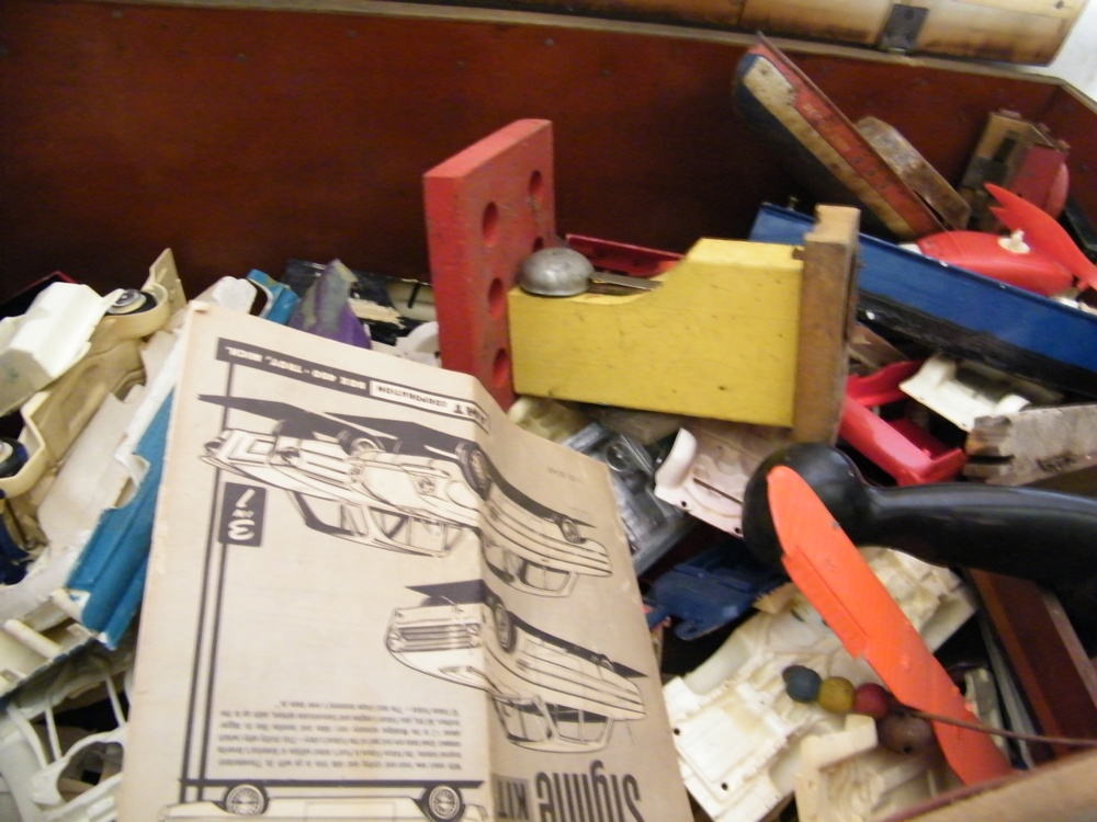 Wooden Trunk with Toys