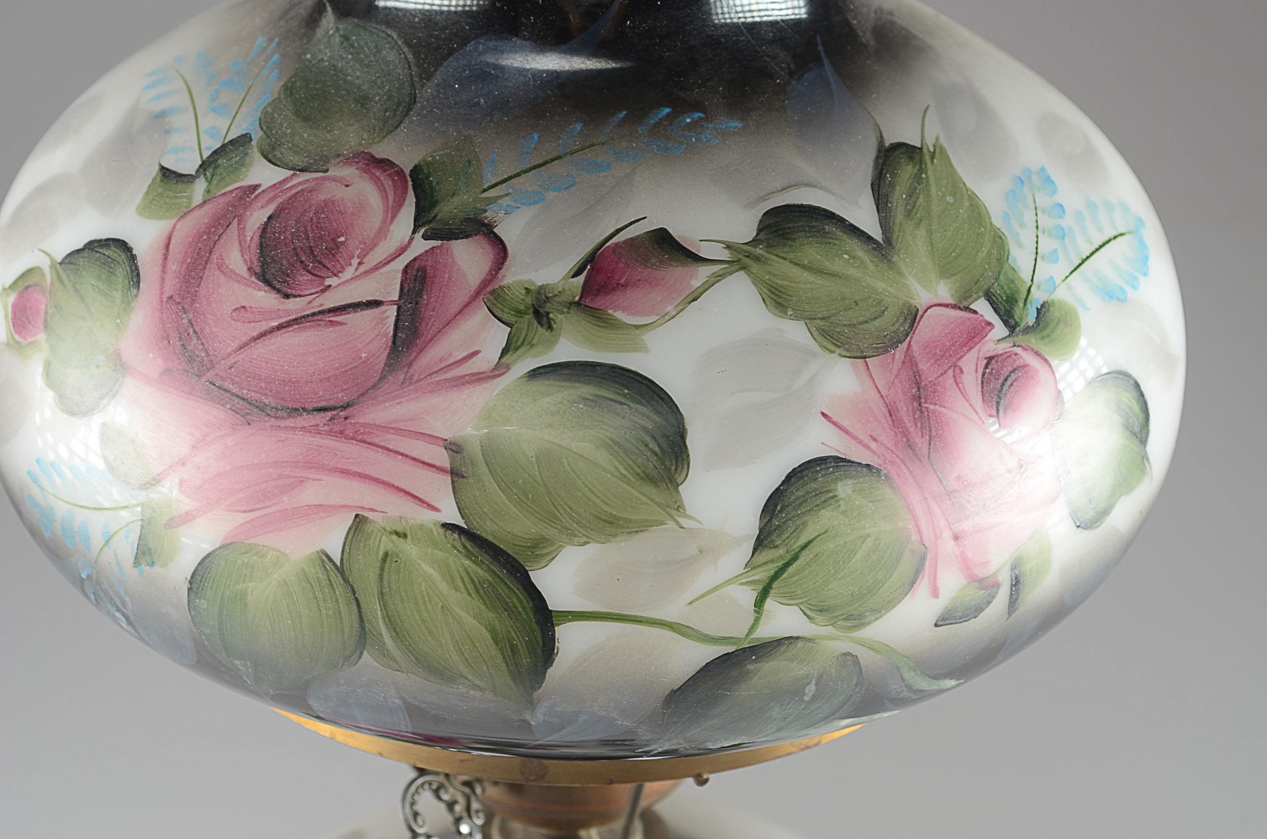 Black & White Rose Electric Lamp