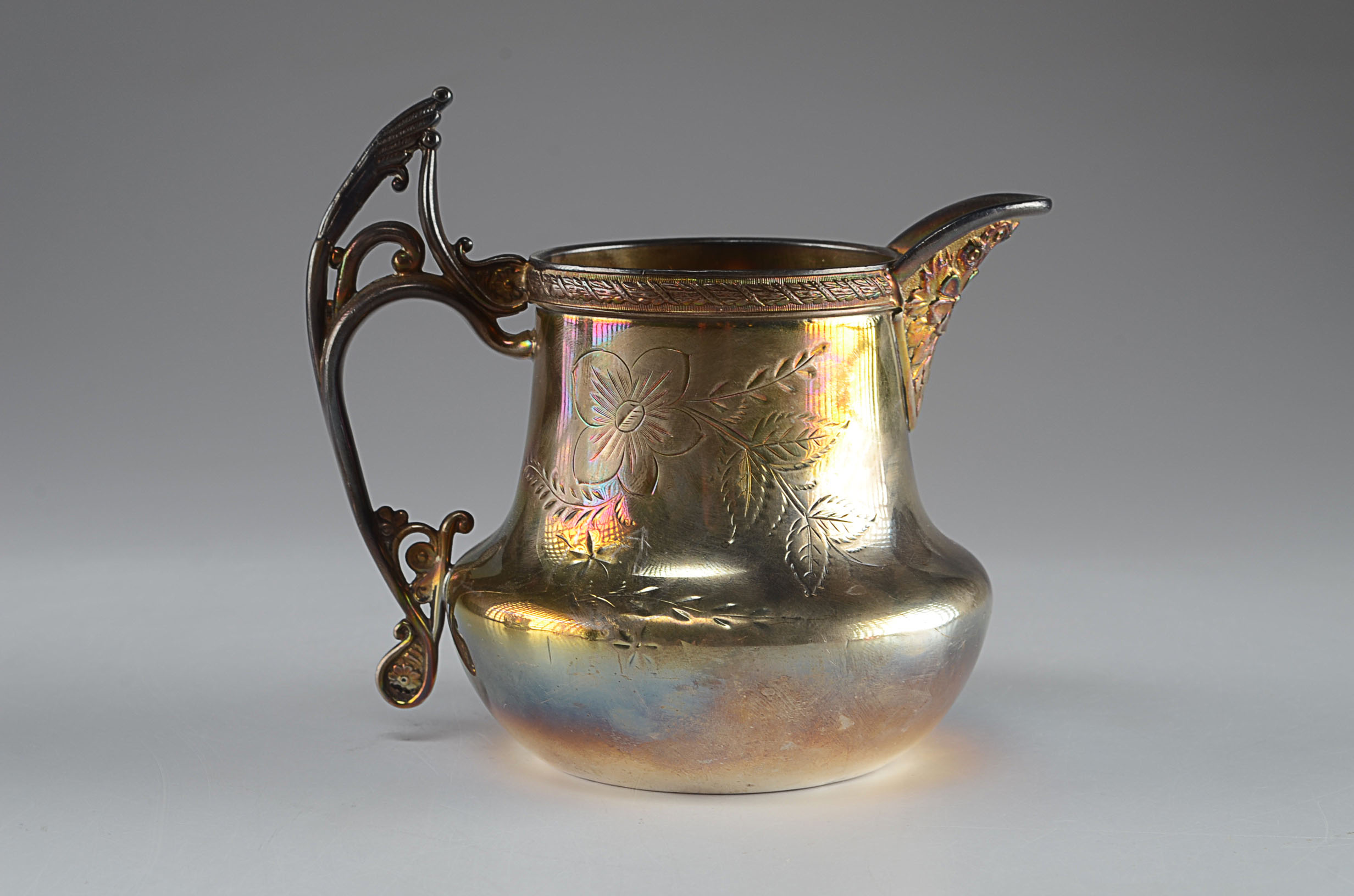 Victorian Silver Plate Cream and Sugar