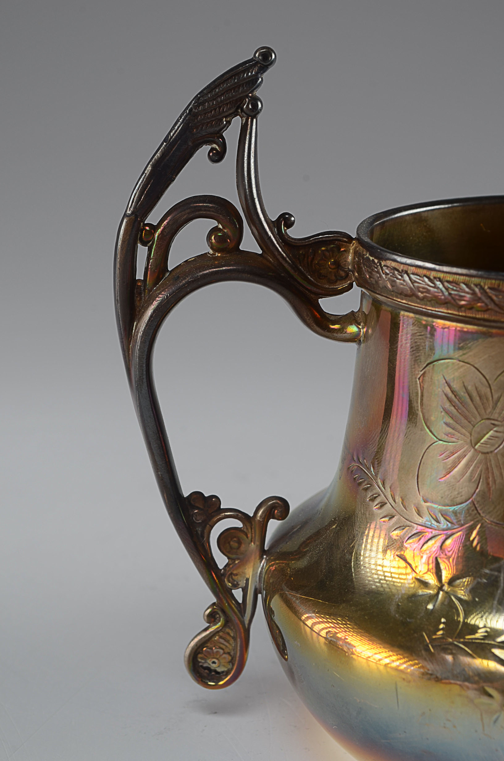 Victorian Silver Plate Cream and Sugar