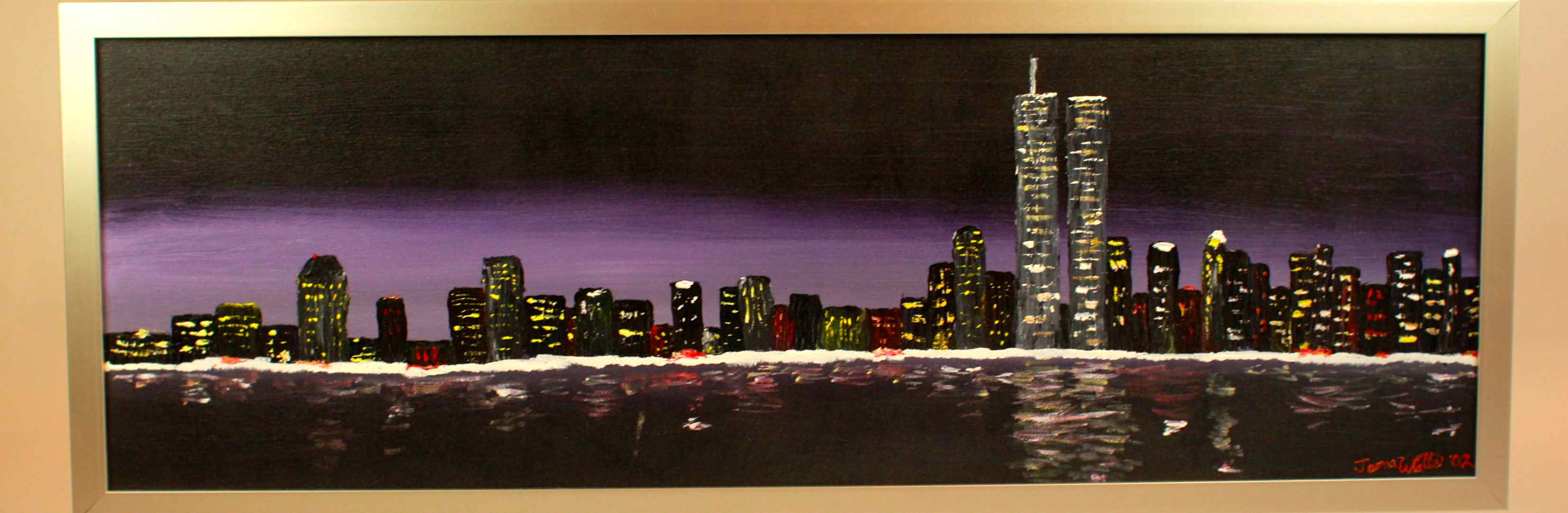 New York Skyline Oil Painting 