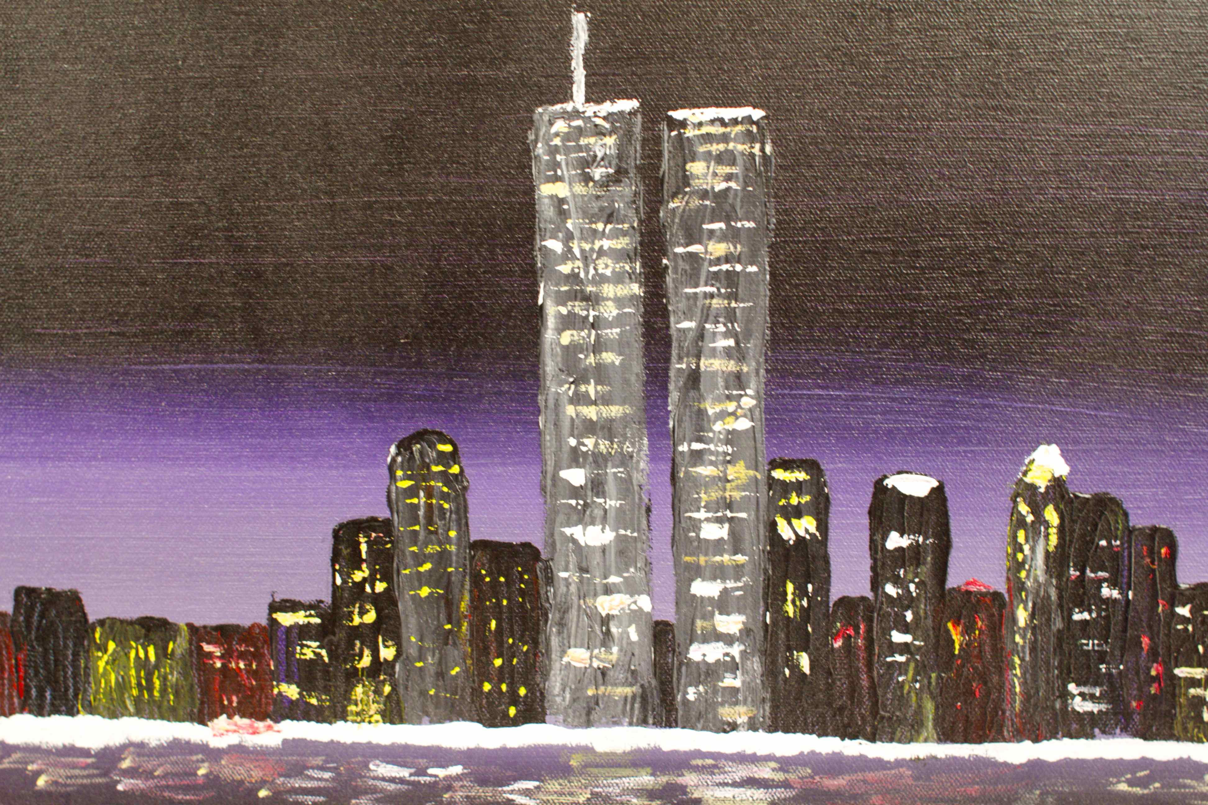 New York Skyline Oil Painting 