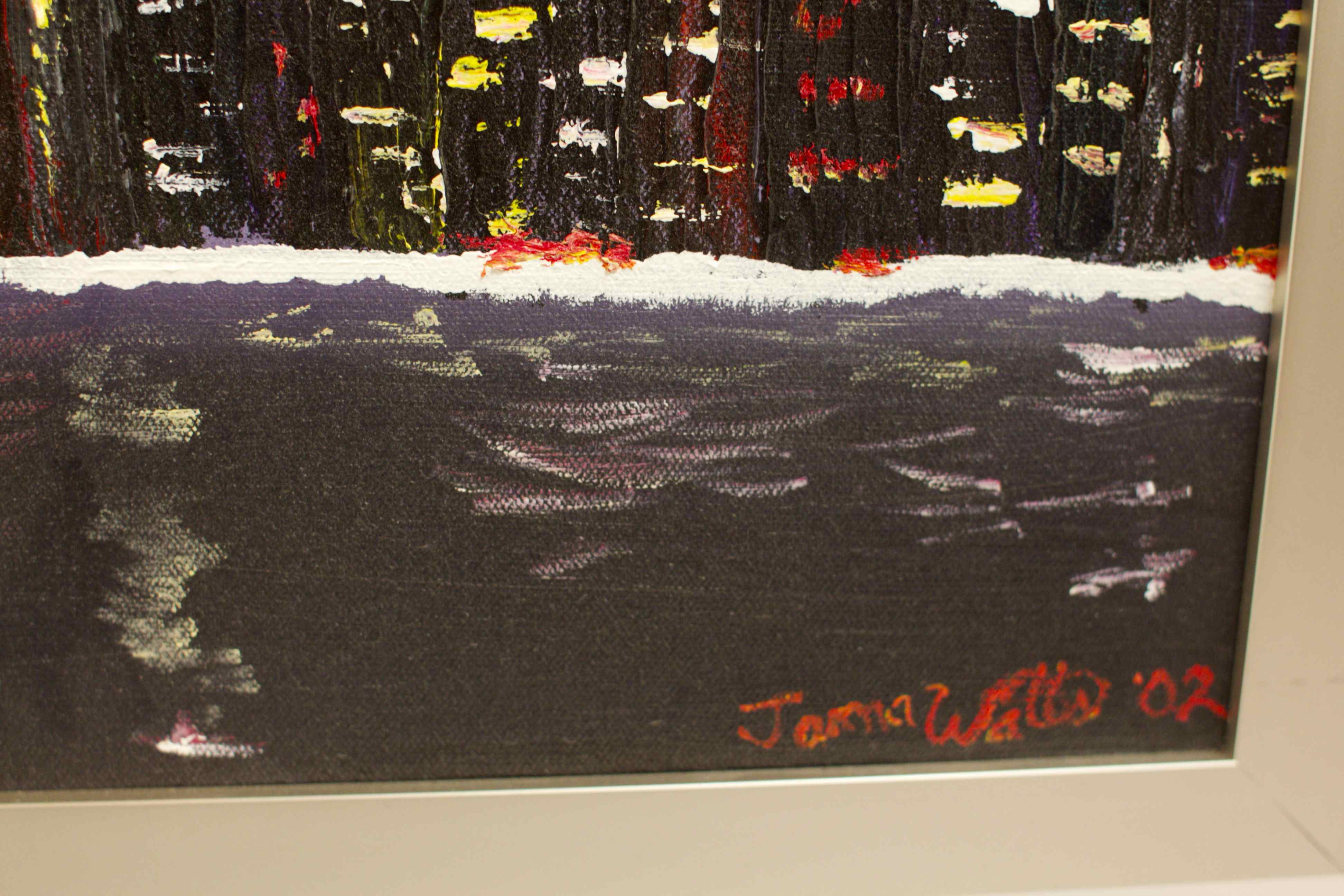 New York Skyline Oil Painting 