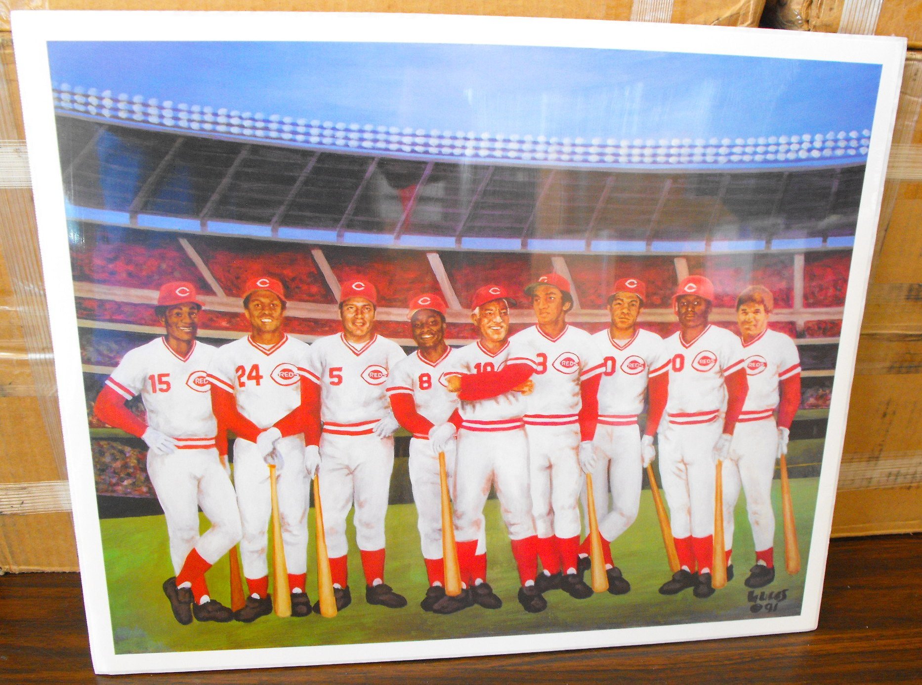 (6) Big Red Machine Riverfront Stadium Prints Shrink Wrapped