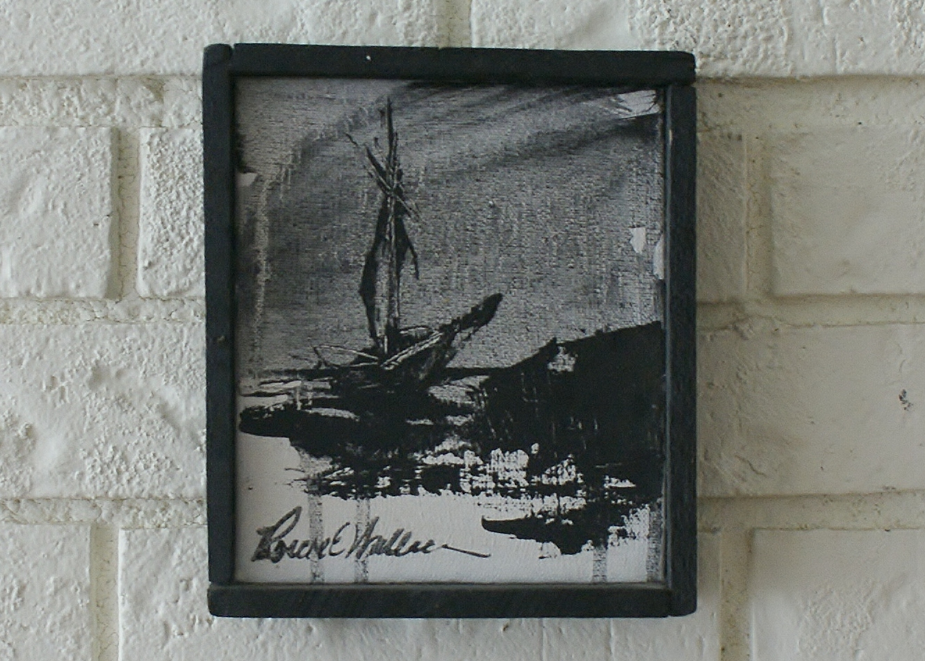 Roscoe Wallace Original Oil on Canvas Sailboat 