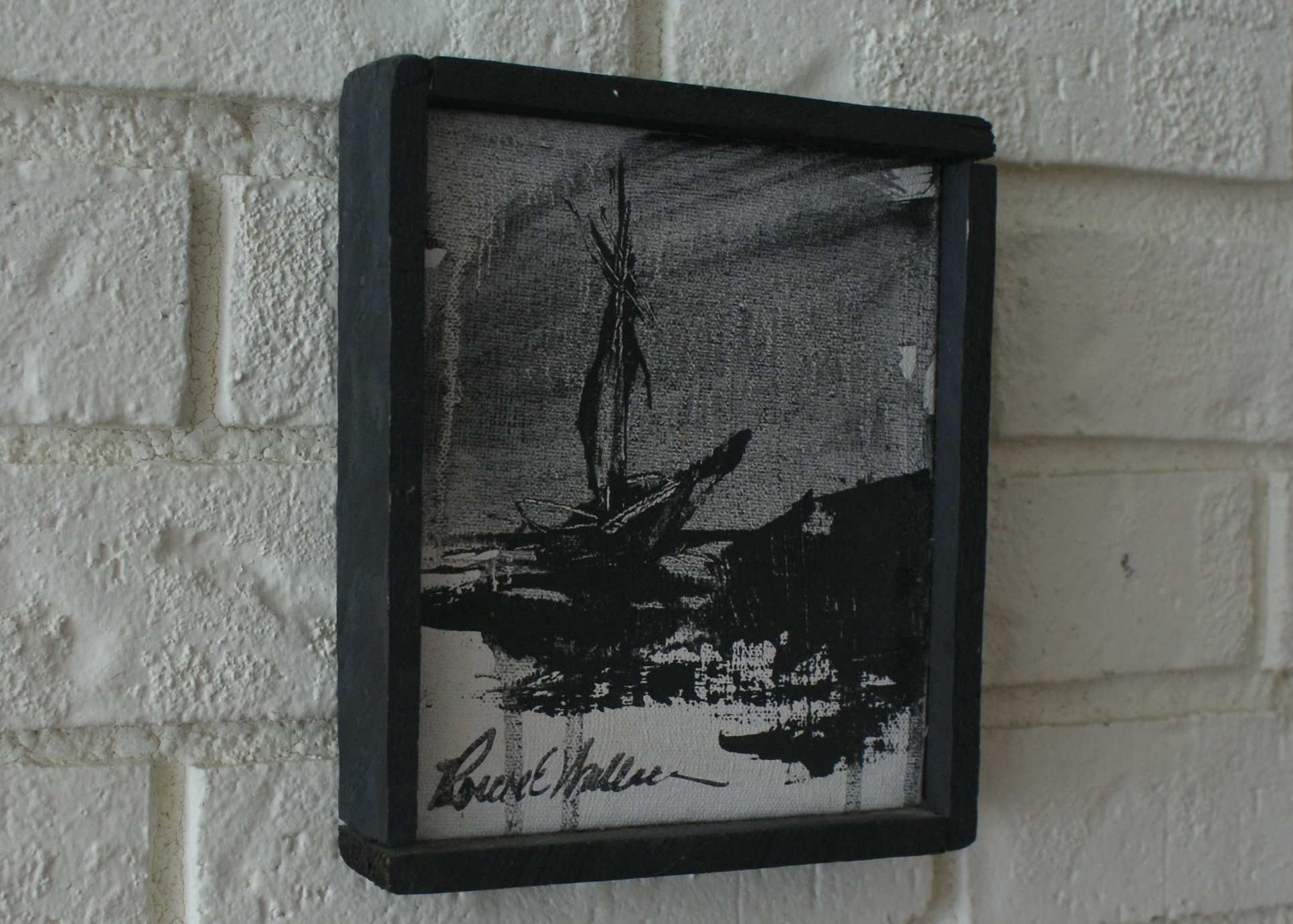 Roscoe Wallace Original Oil on Canvas Sailboat 