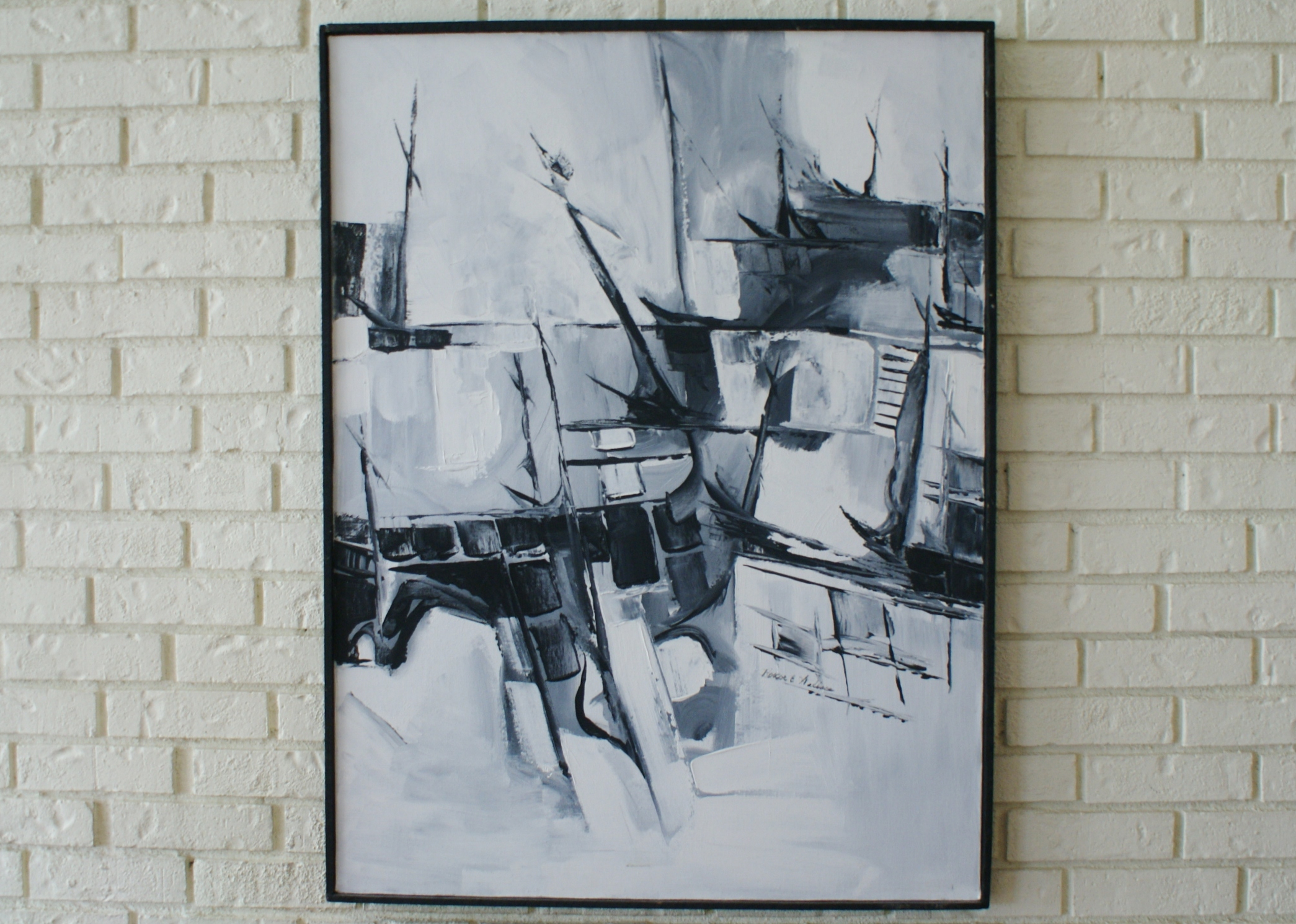 Roscoe Wallace Original Oil On Canvas Absract