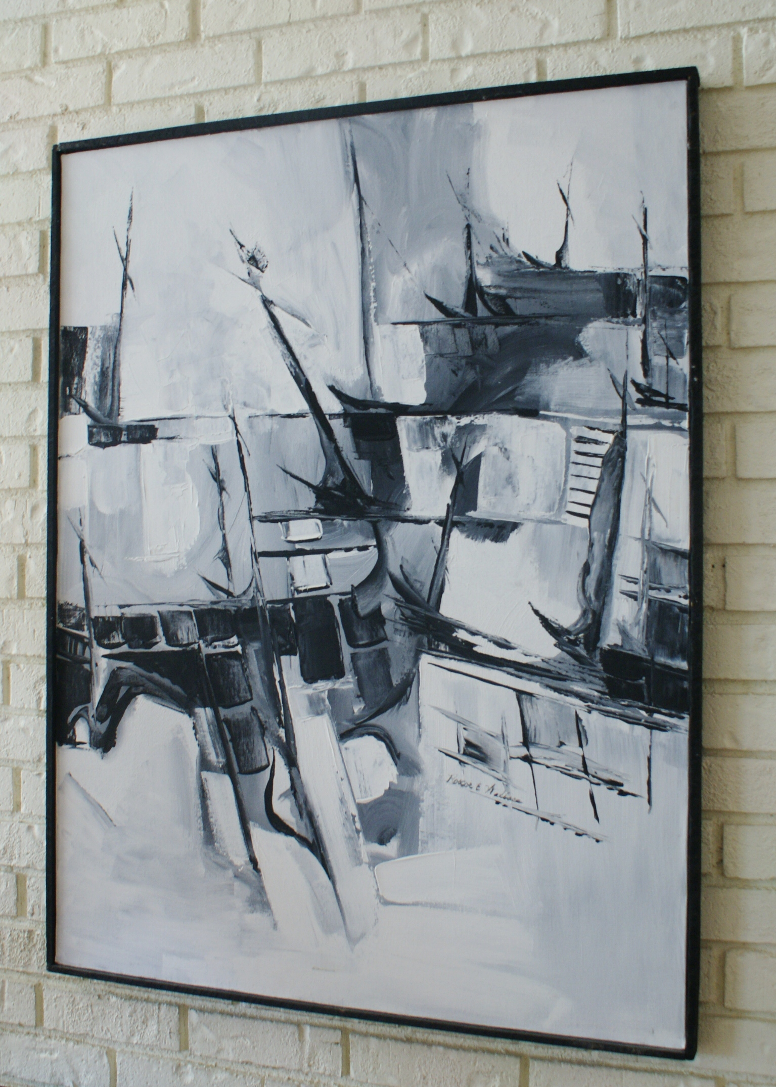 Roscoe Wallace Original Oil On Canvas Absract