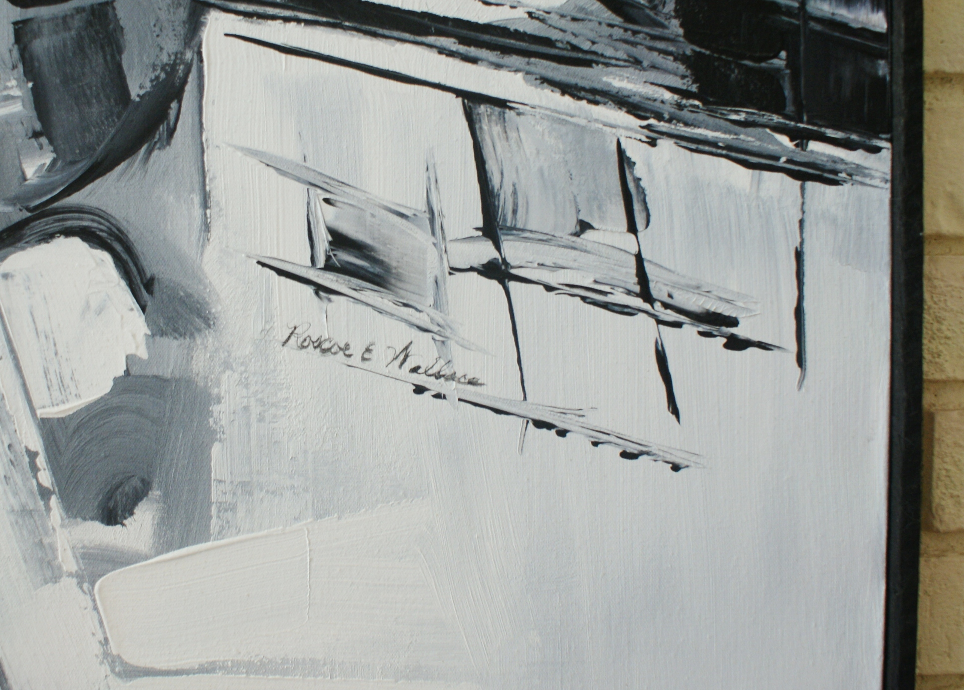 Roscoe Wallace Original Oil On Canvas Absract