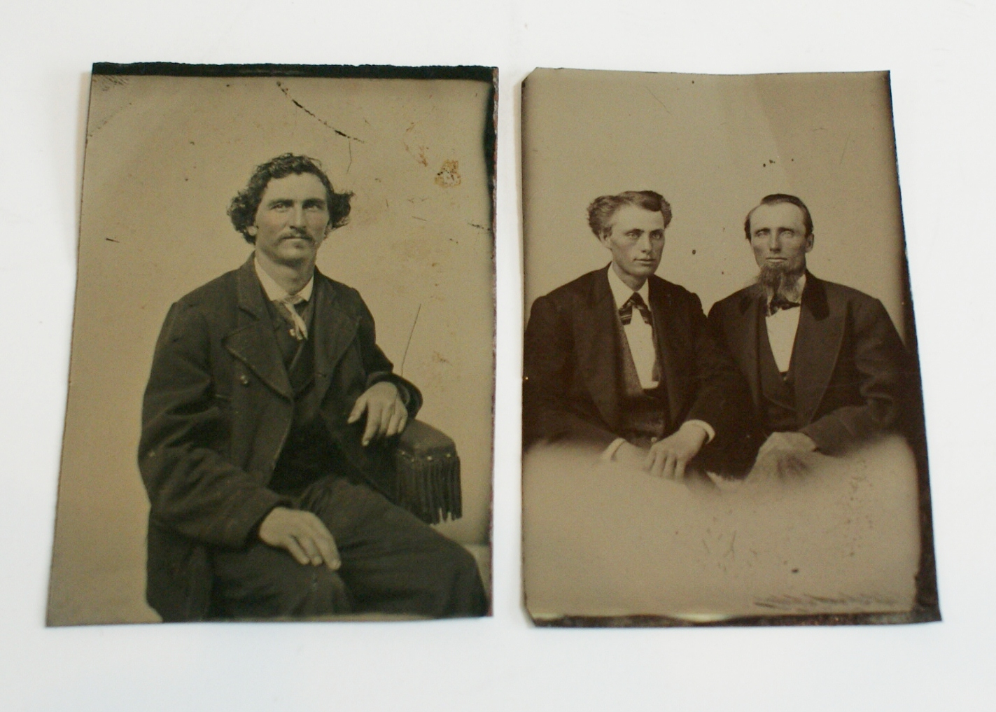 (2) 19th Century Tin Type Pictures