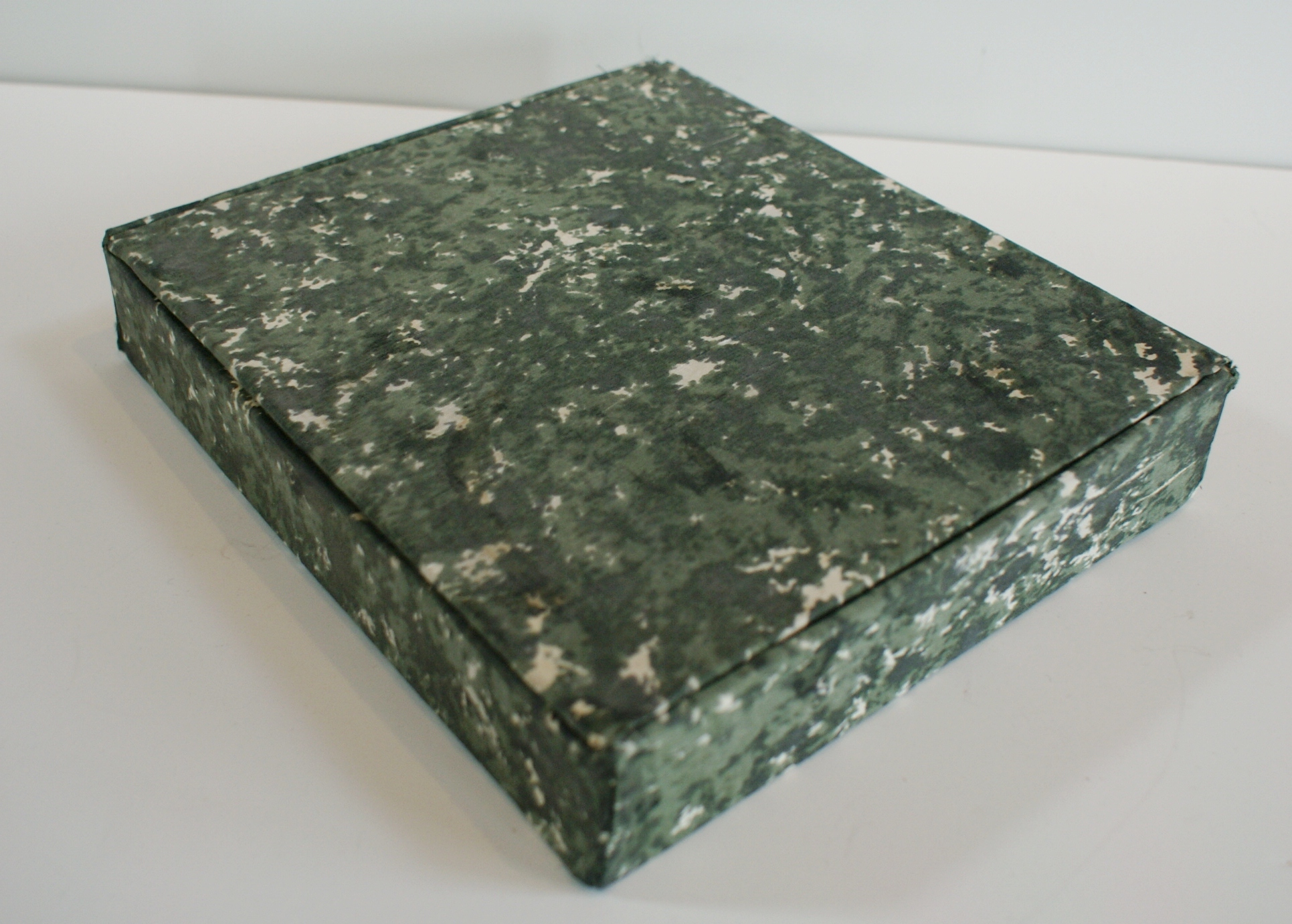 Vintage Green Silk Ring Box